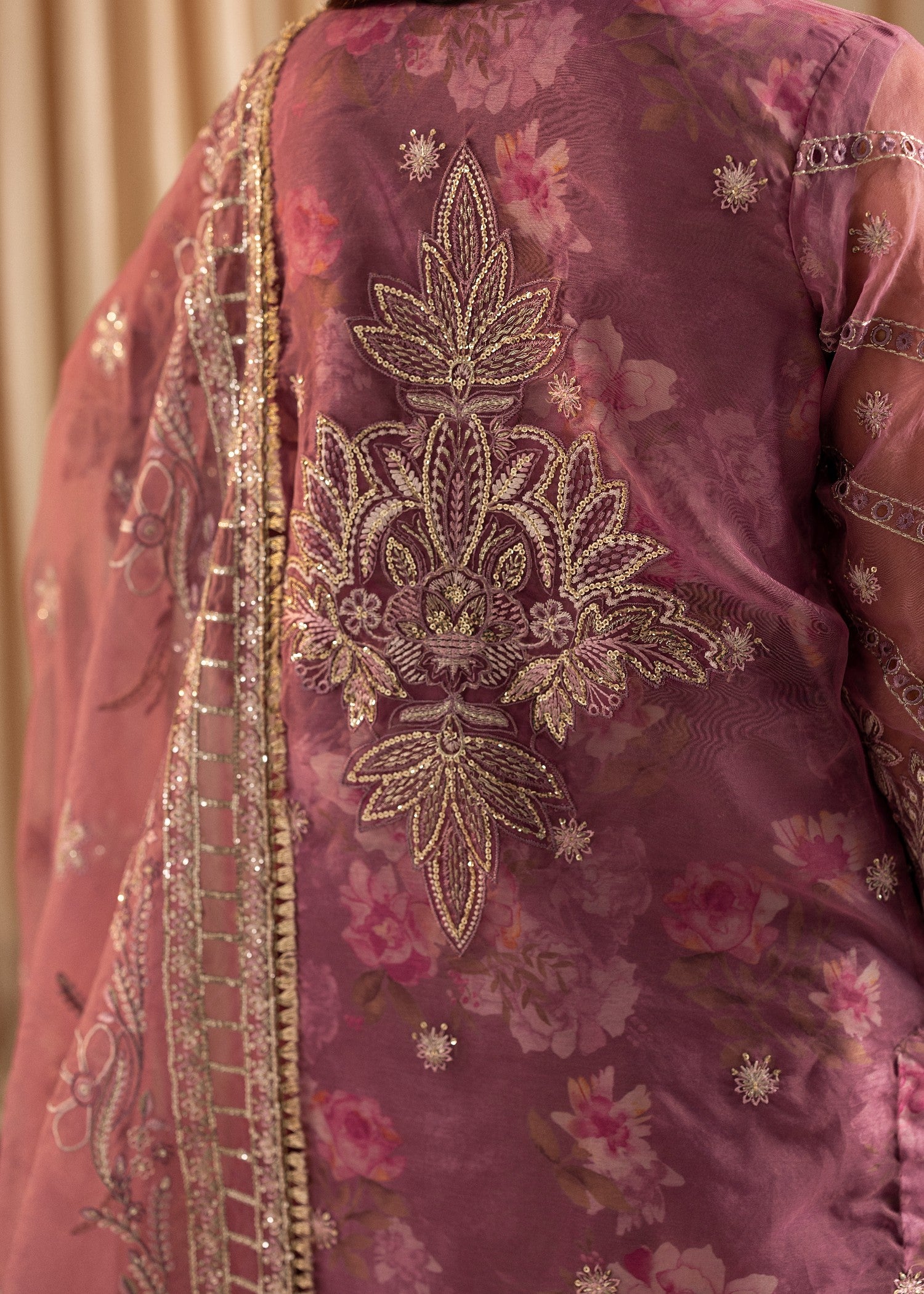 organza Gown in Mauve