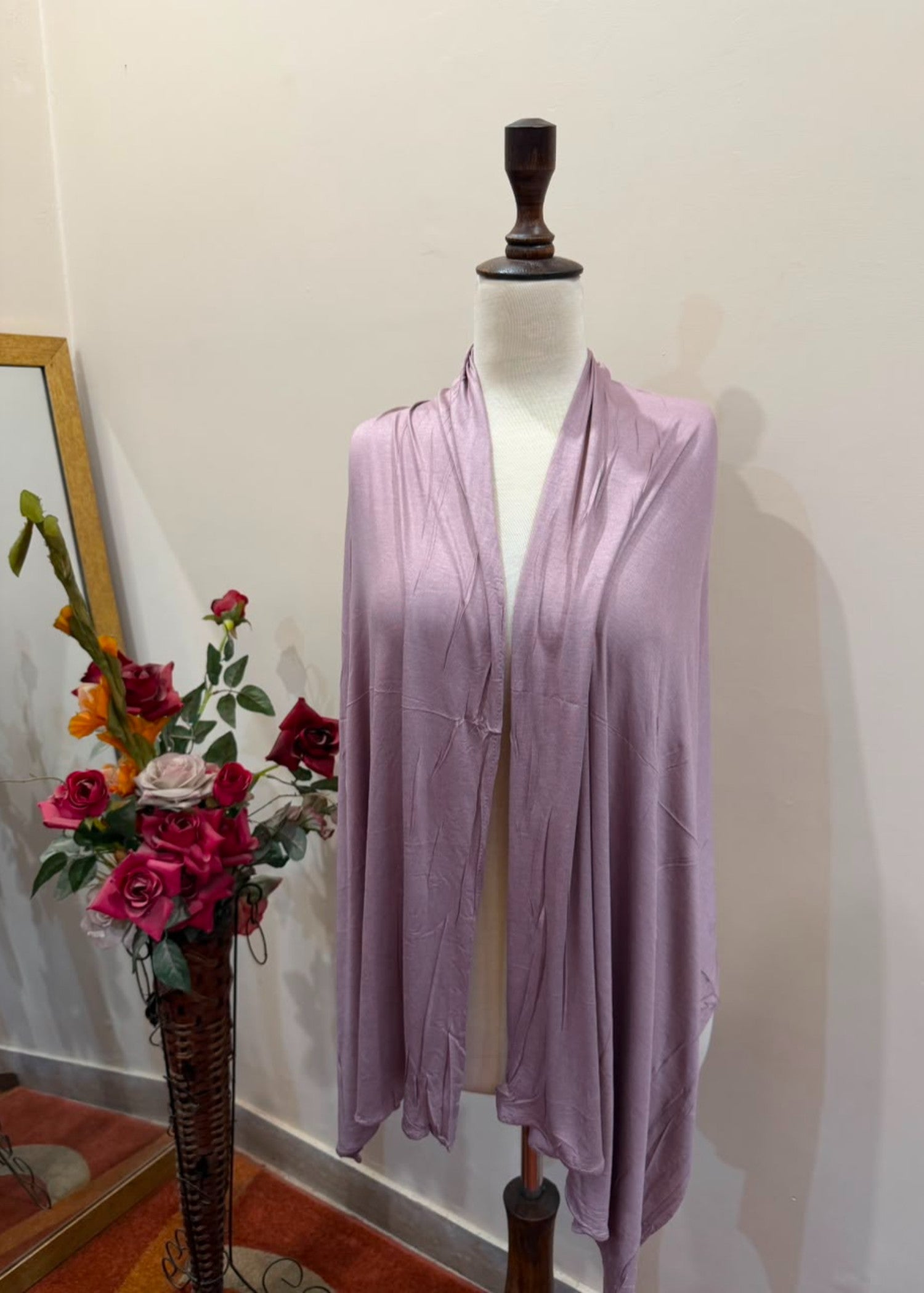 jersey knit Hijab in Lavender grey