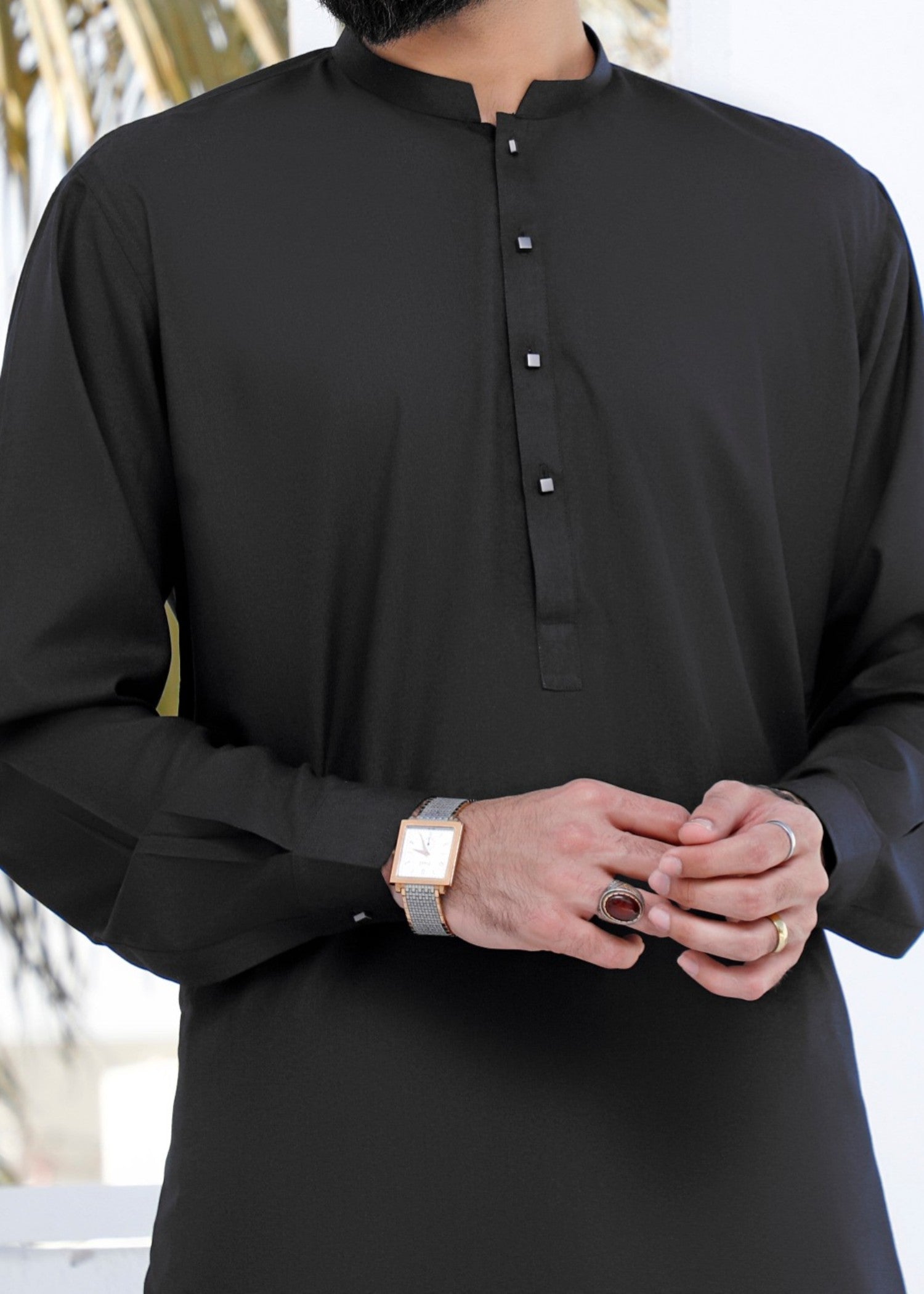 wash & wear Kurta Set in Black by The Great Masters (TGM)