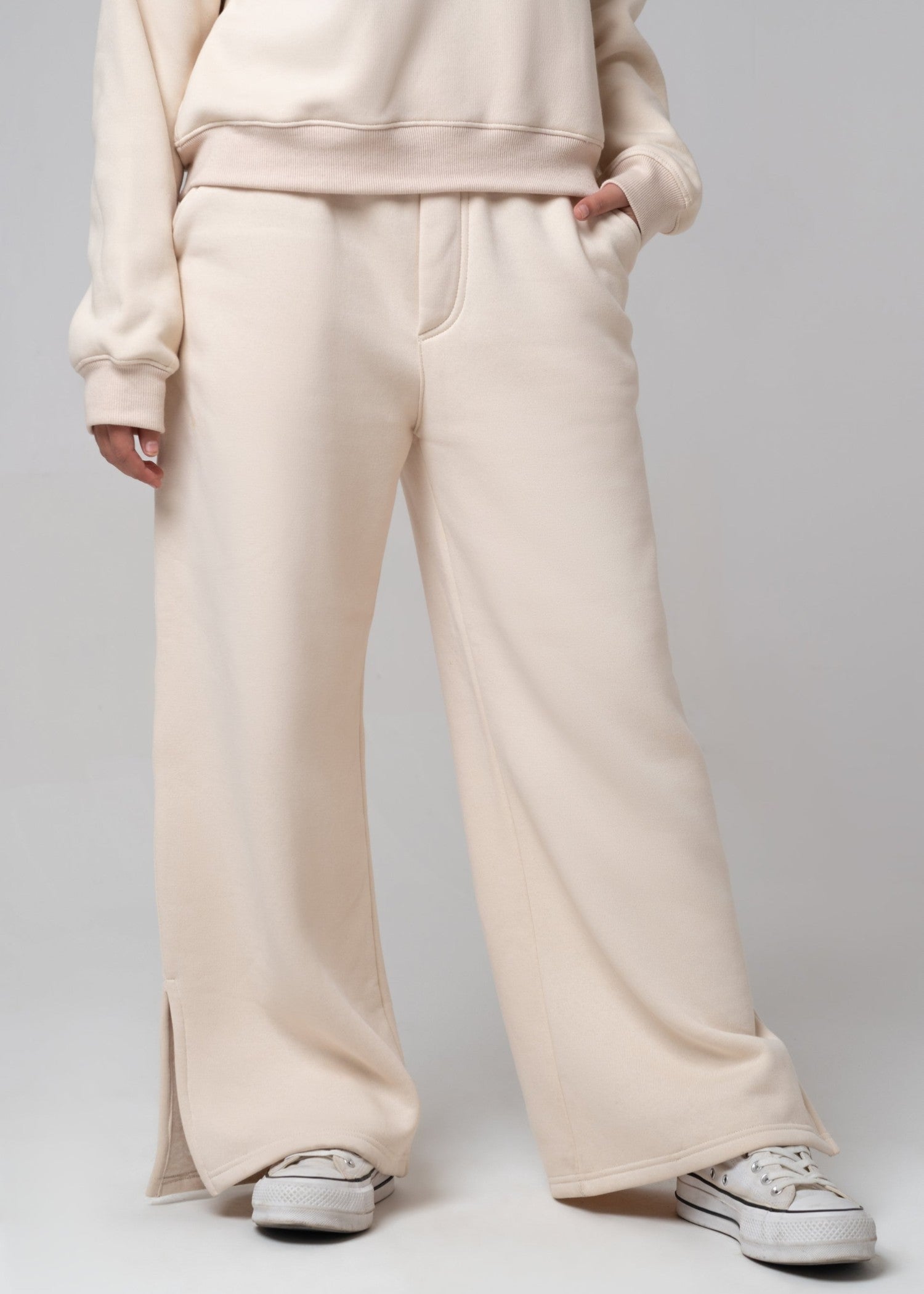 fleece Co Ord Sets in Cream