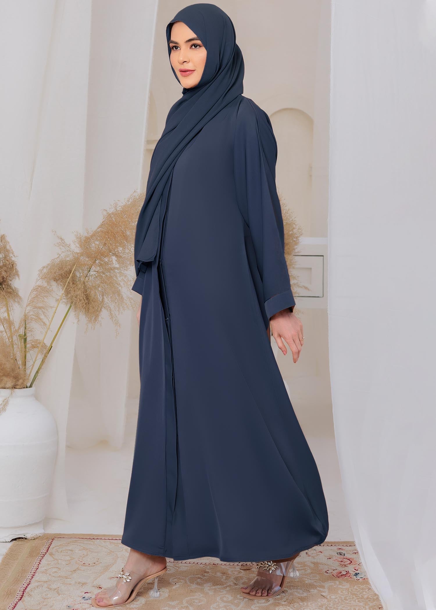 nidha Abaya in Blue