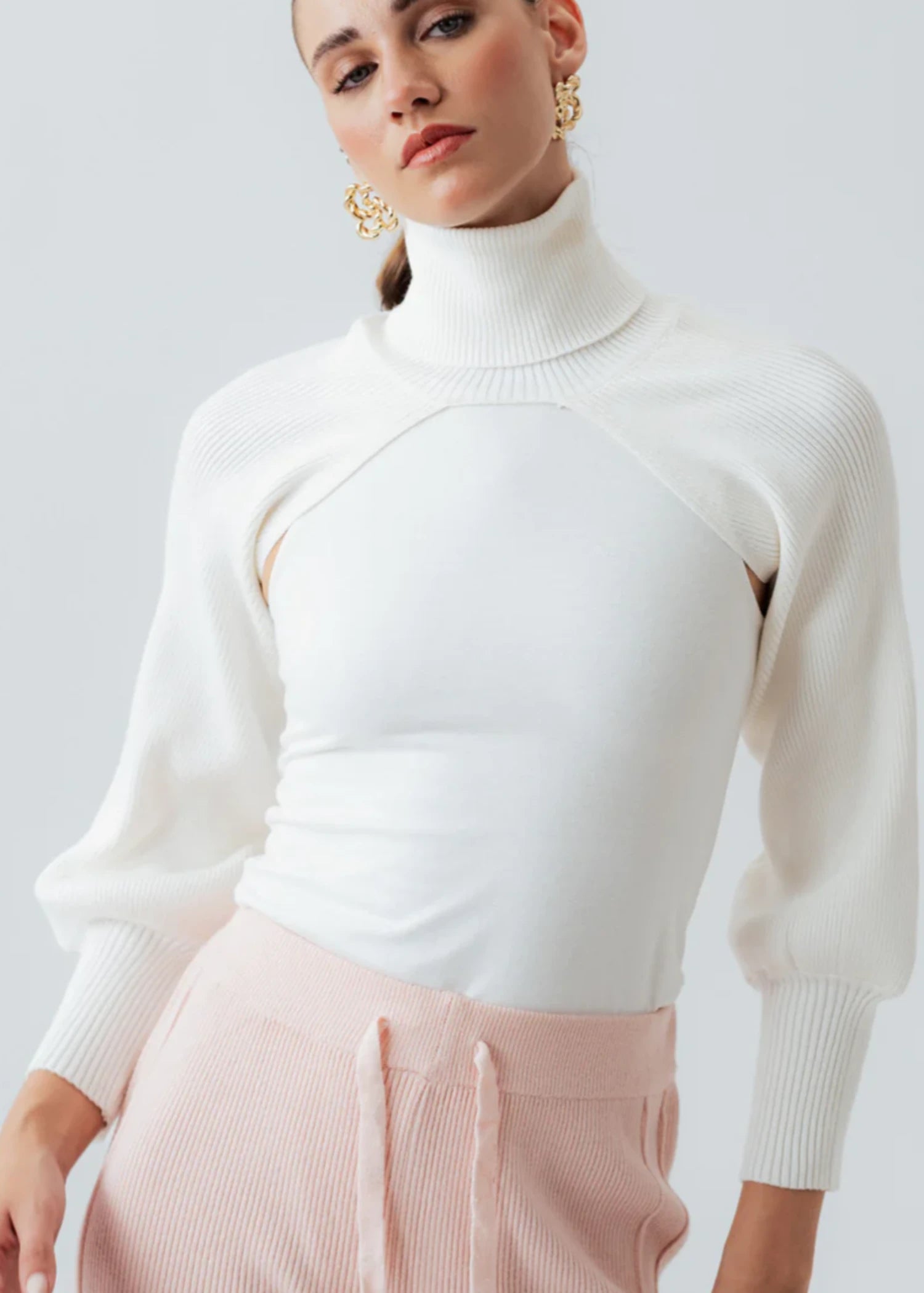 nylon Sweater in White