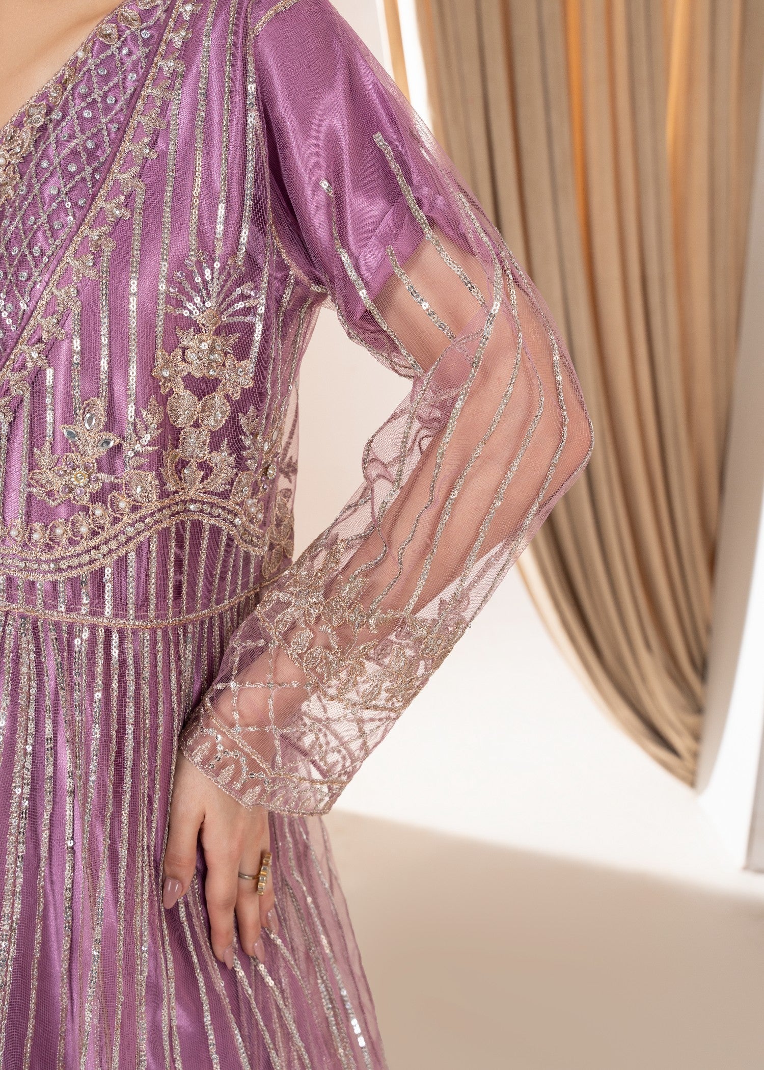 net Maxi in Bright lavender