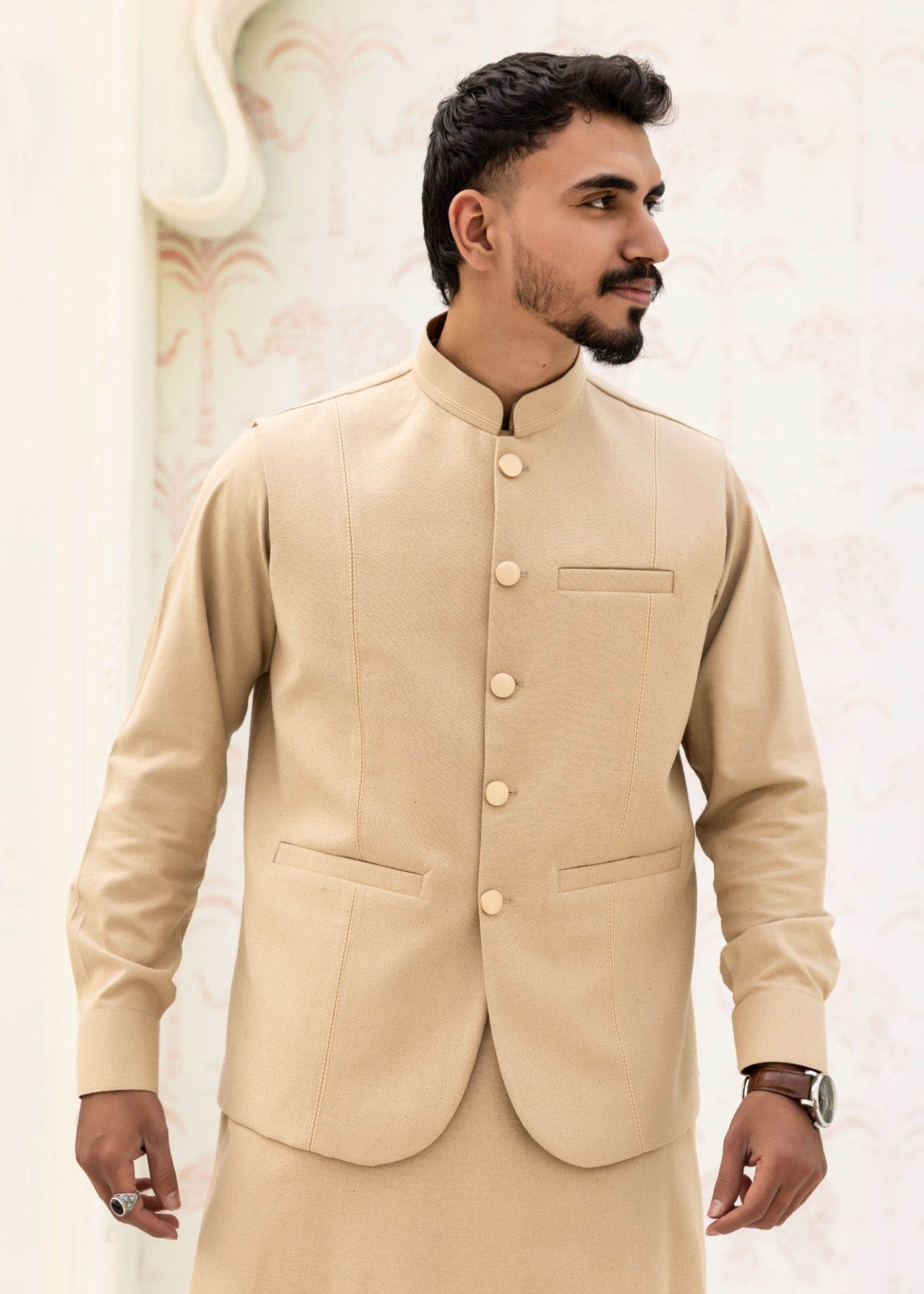 karandi Waistcoat in Beige