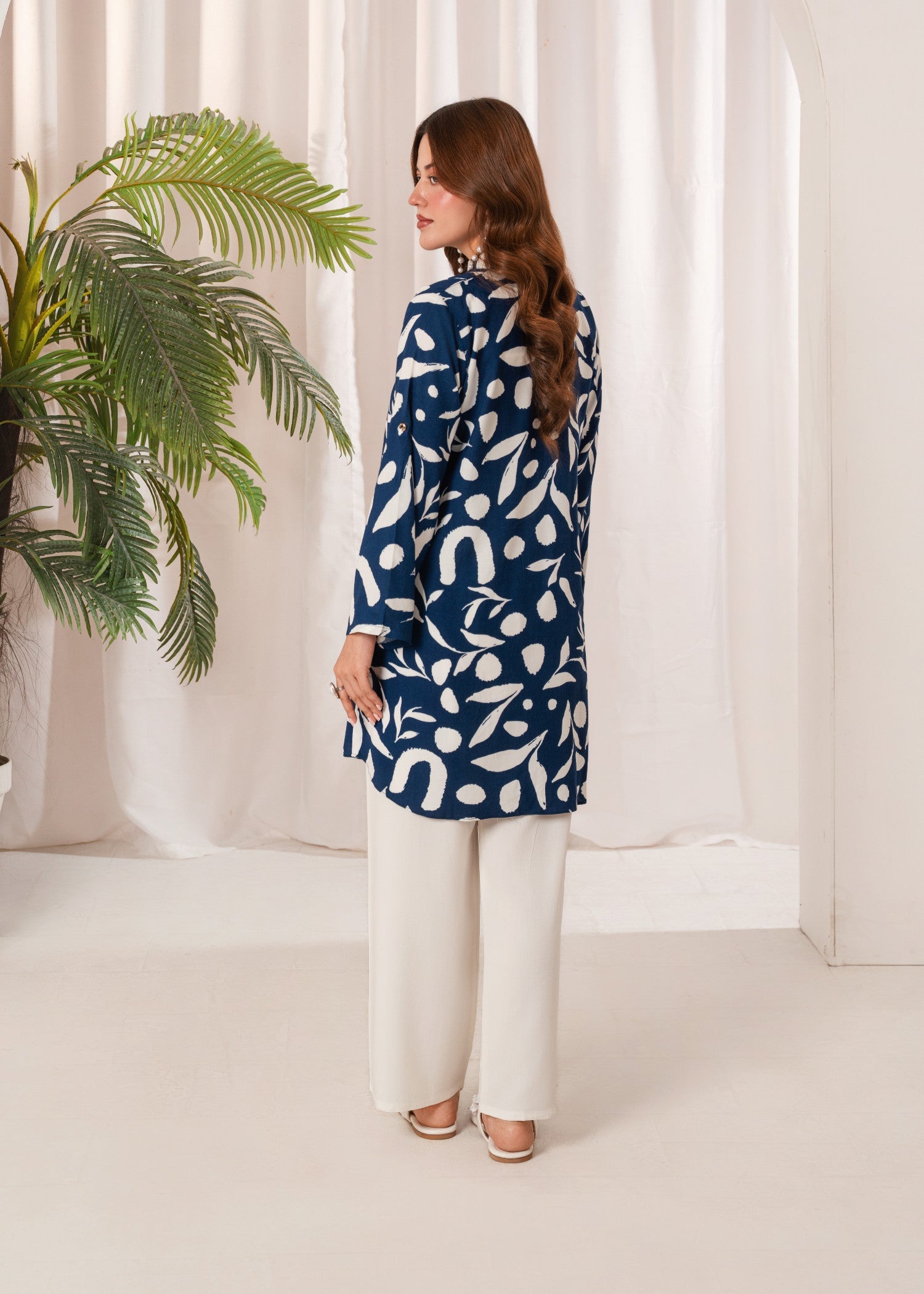 linen Tunic in Blue