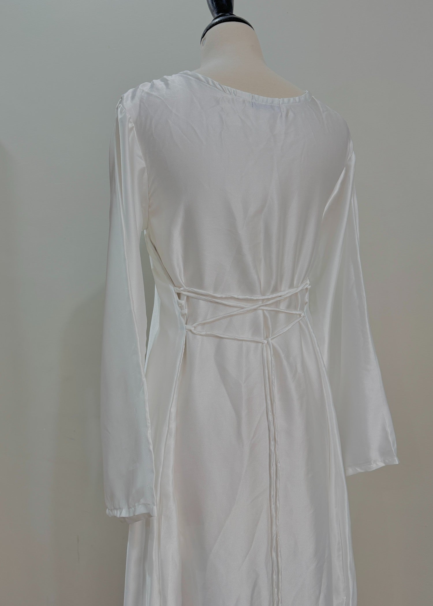 silk Dress in White