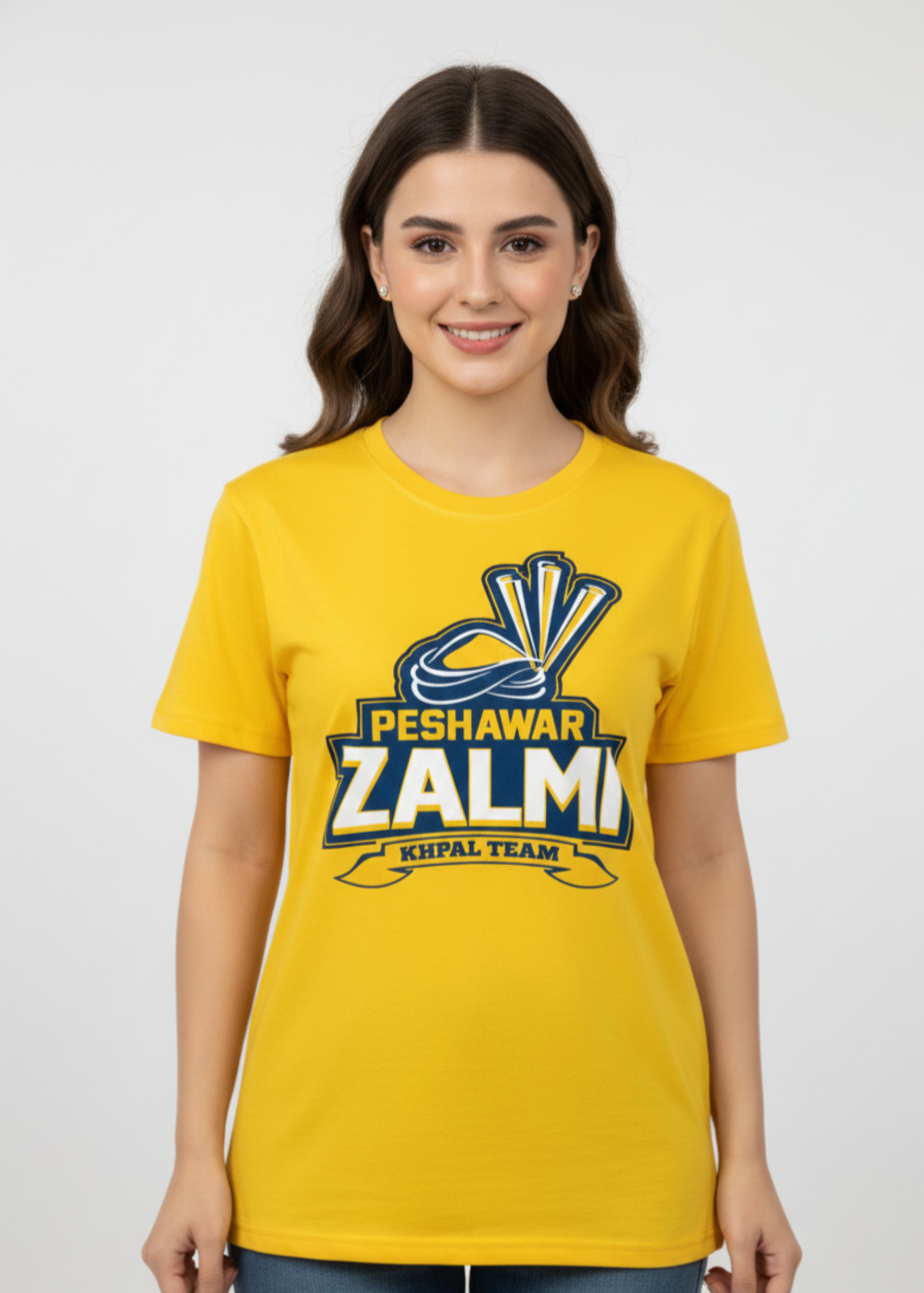 cotton T Shirt in Yellow