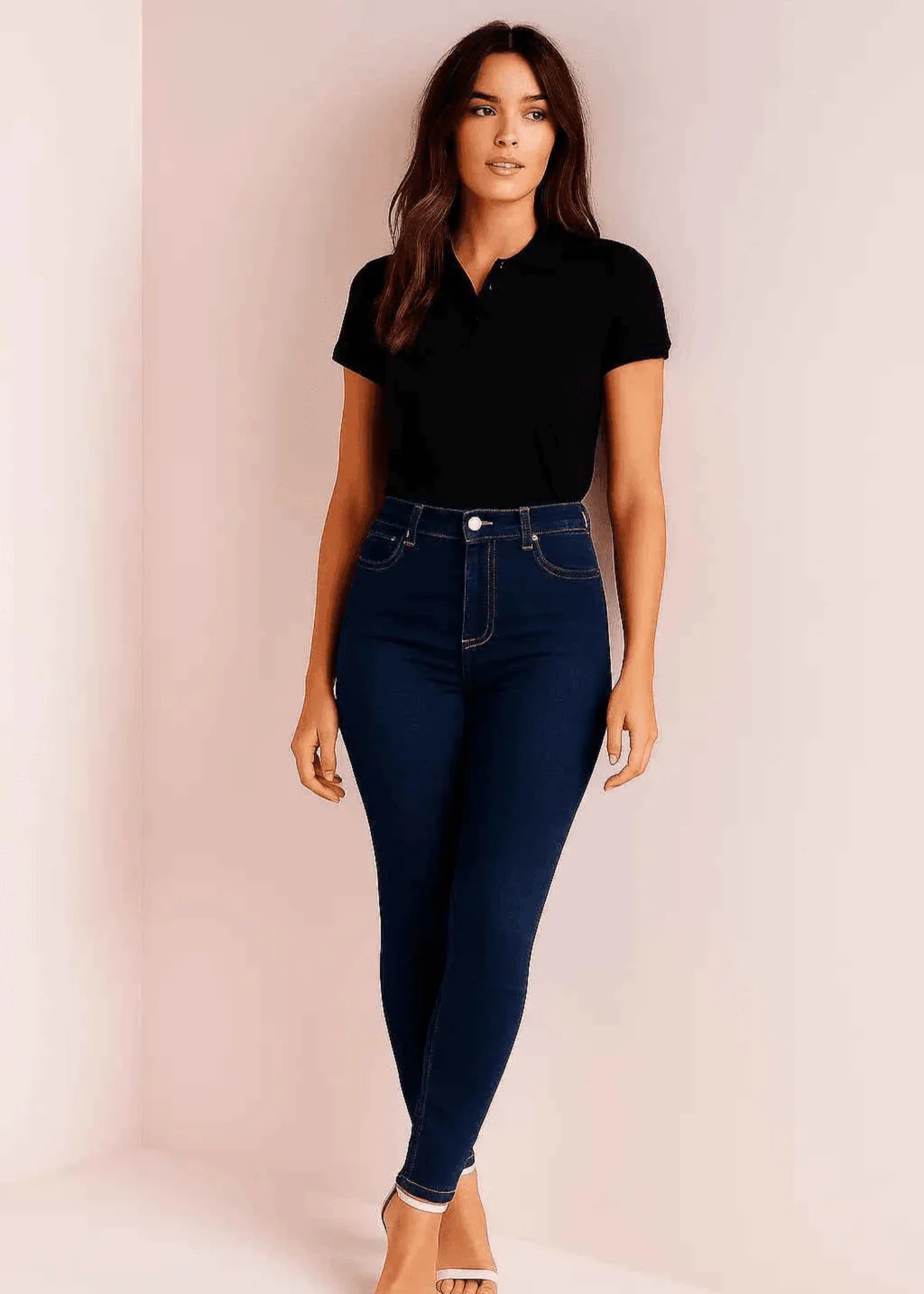 cotton Jeans in Dark blue