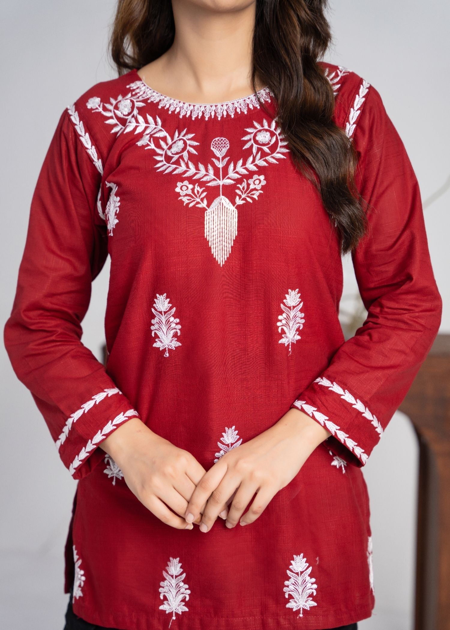 cotton Kurti in Red