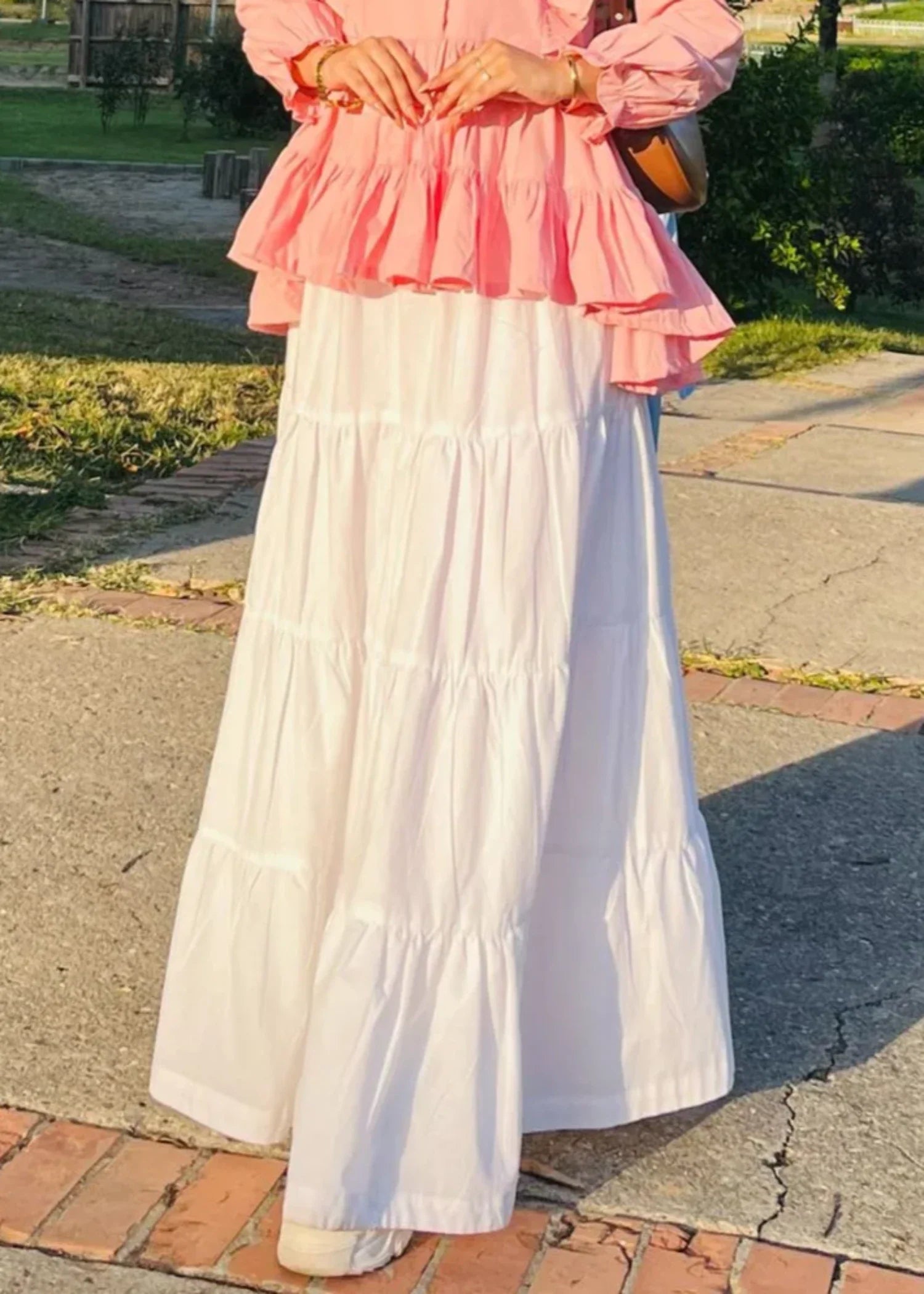 cotton Skirt in White