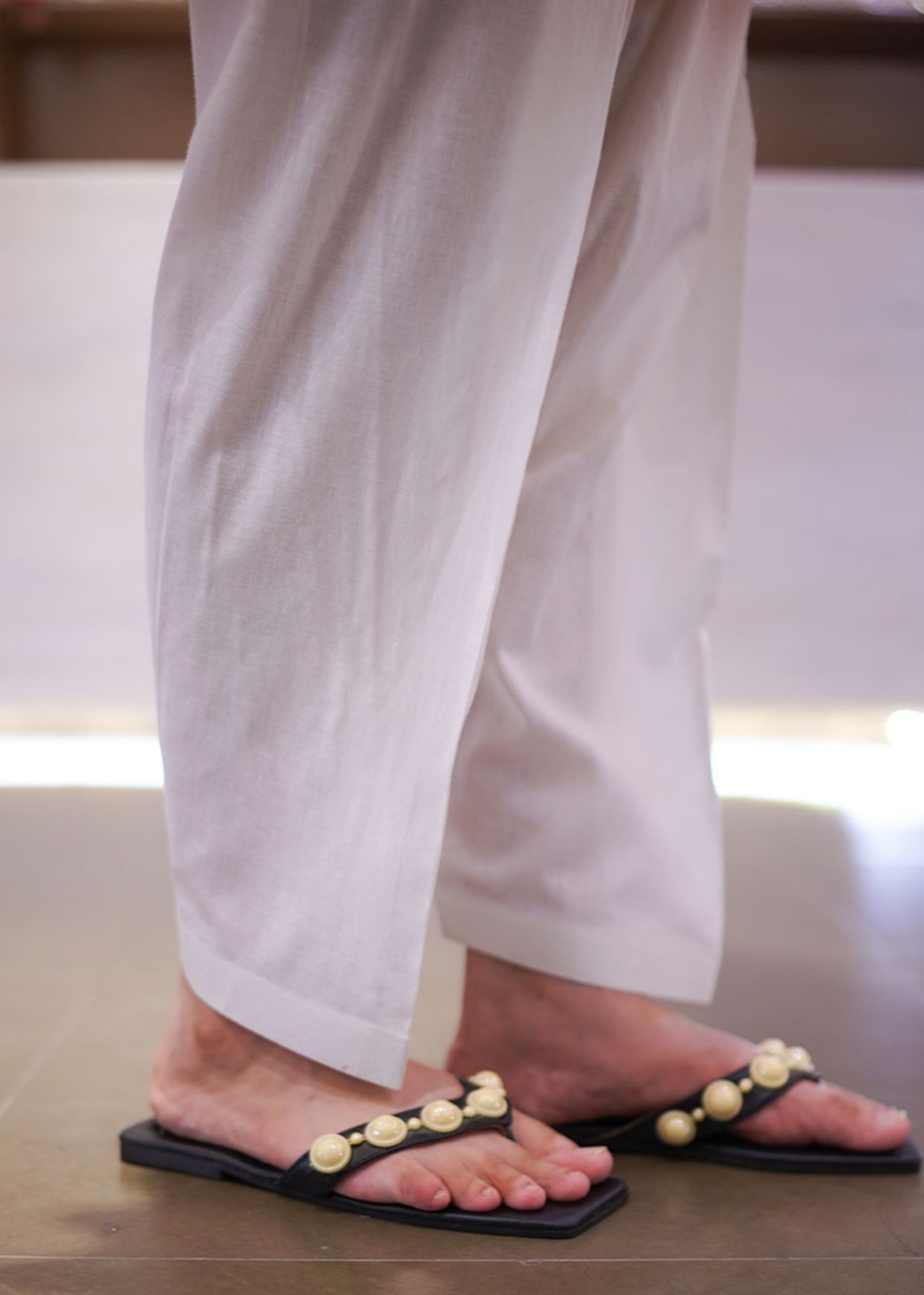 cambric Shalwar in Off-white