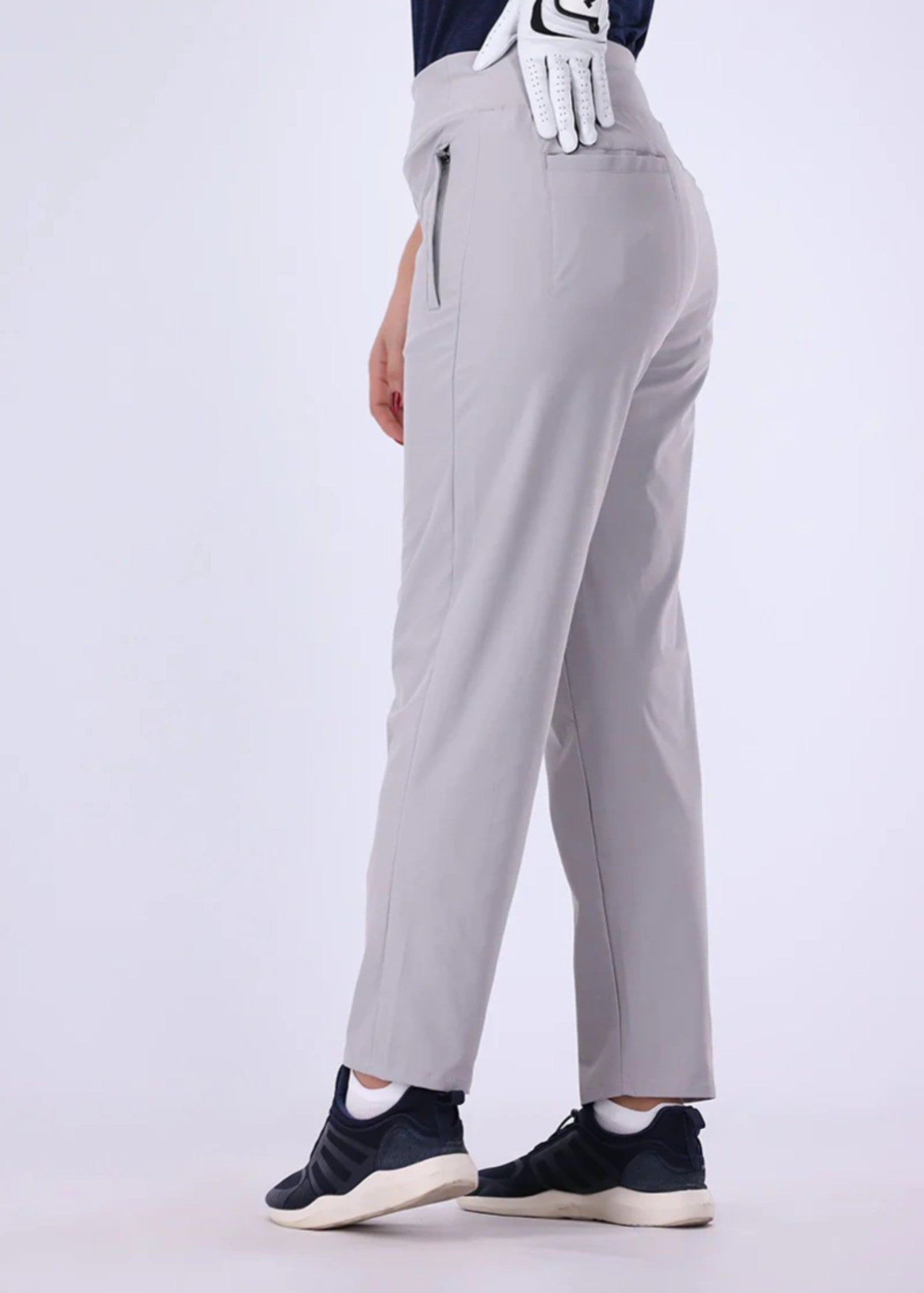 microfiber polyester Trousers in Grey