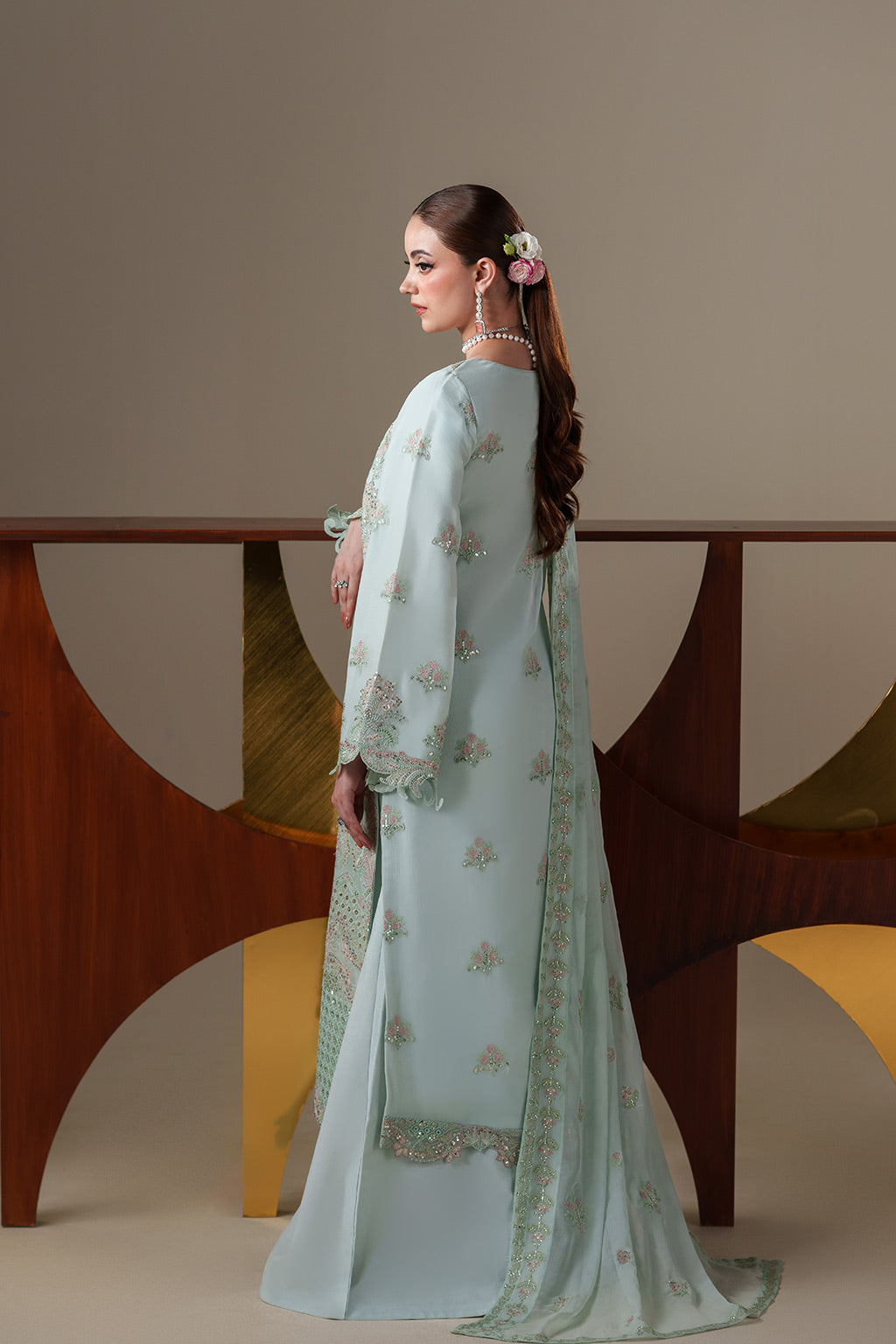 chiffon Sharara in Sage green