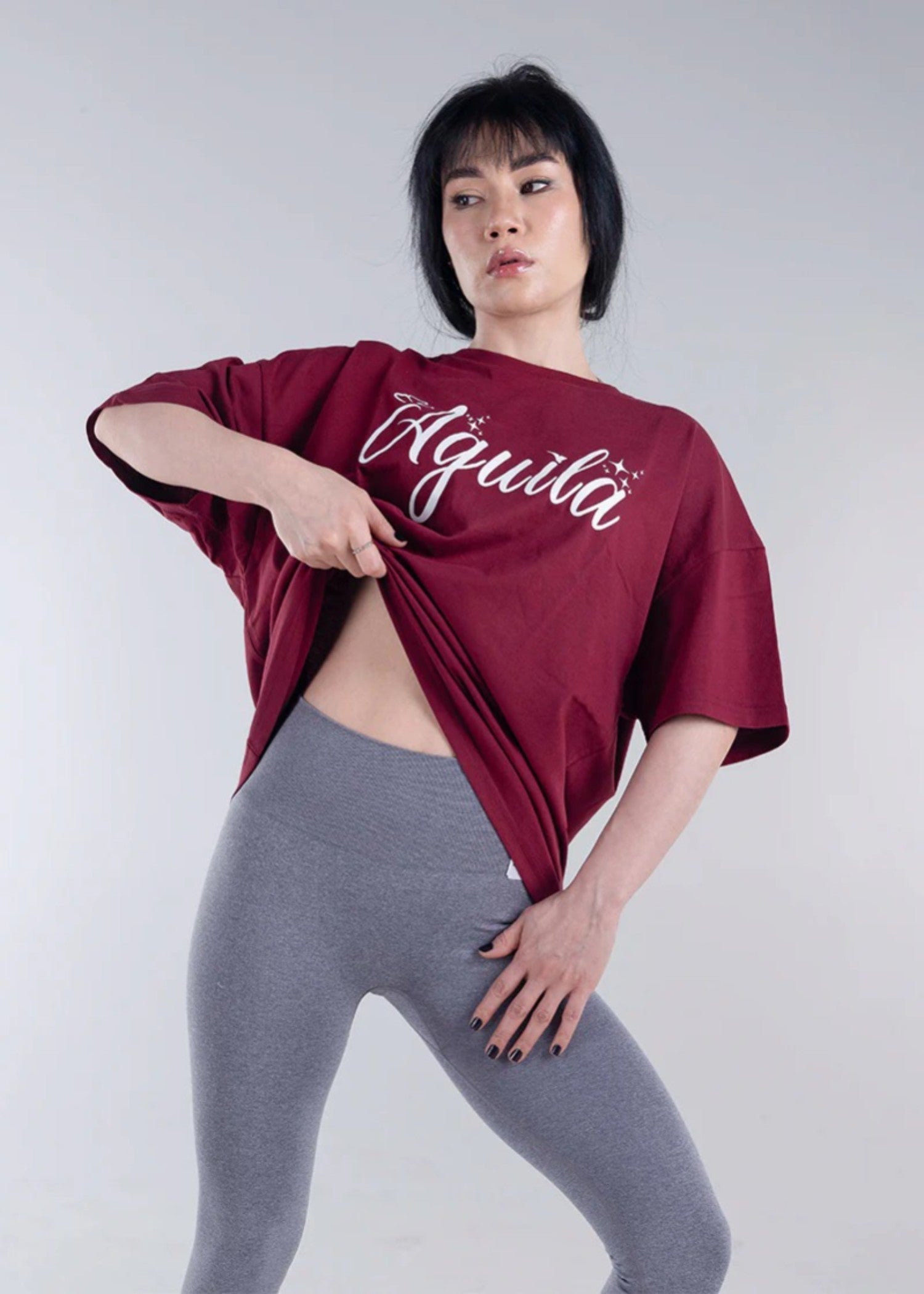 microfiber polyester T Shirt in Maroon