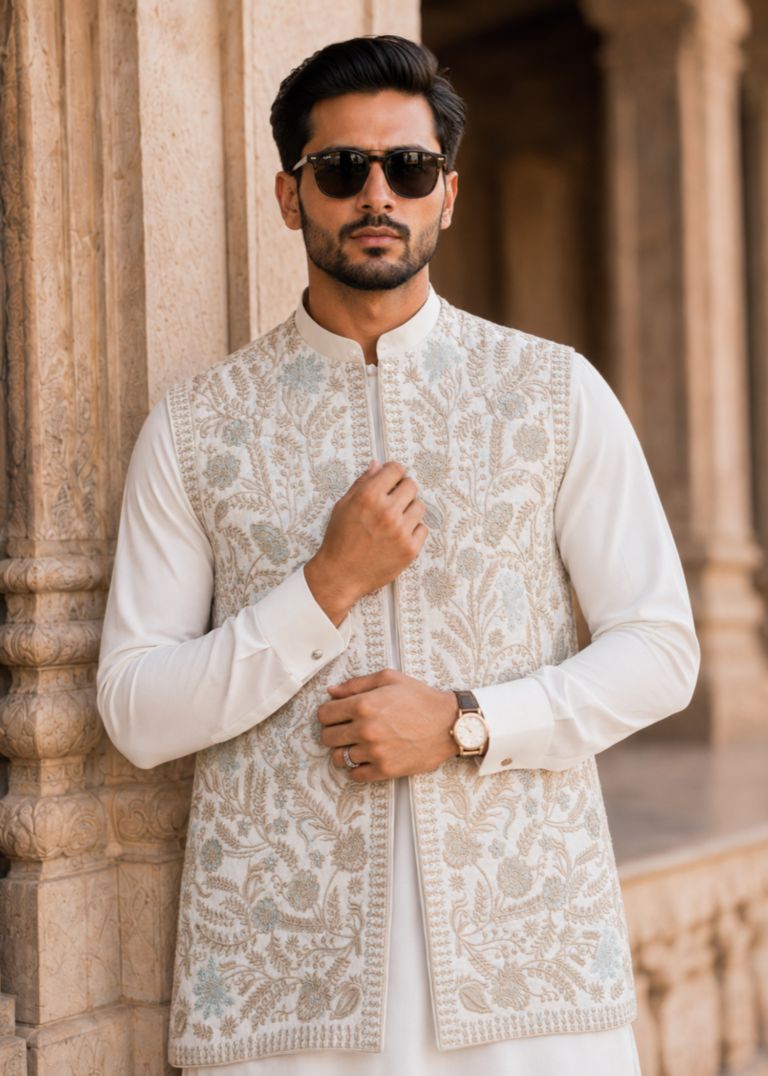 suiting Waistcoat in White by The Great Masters (TGM)