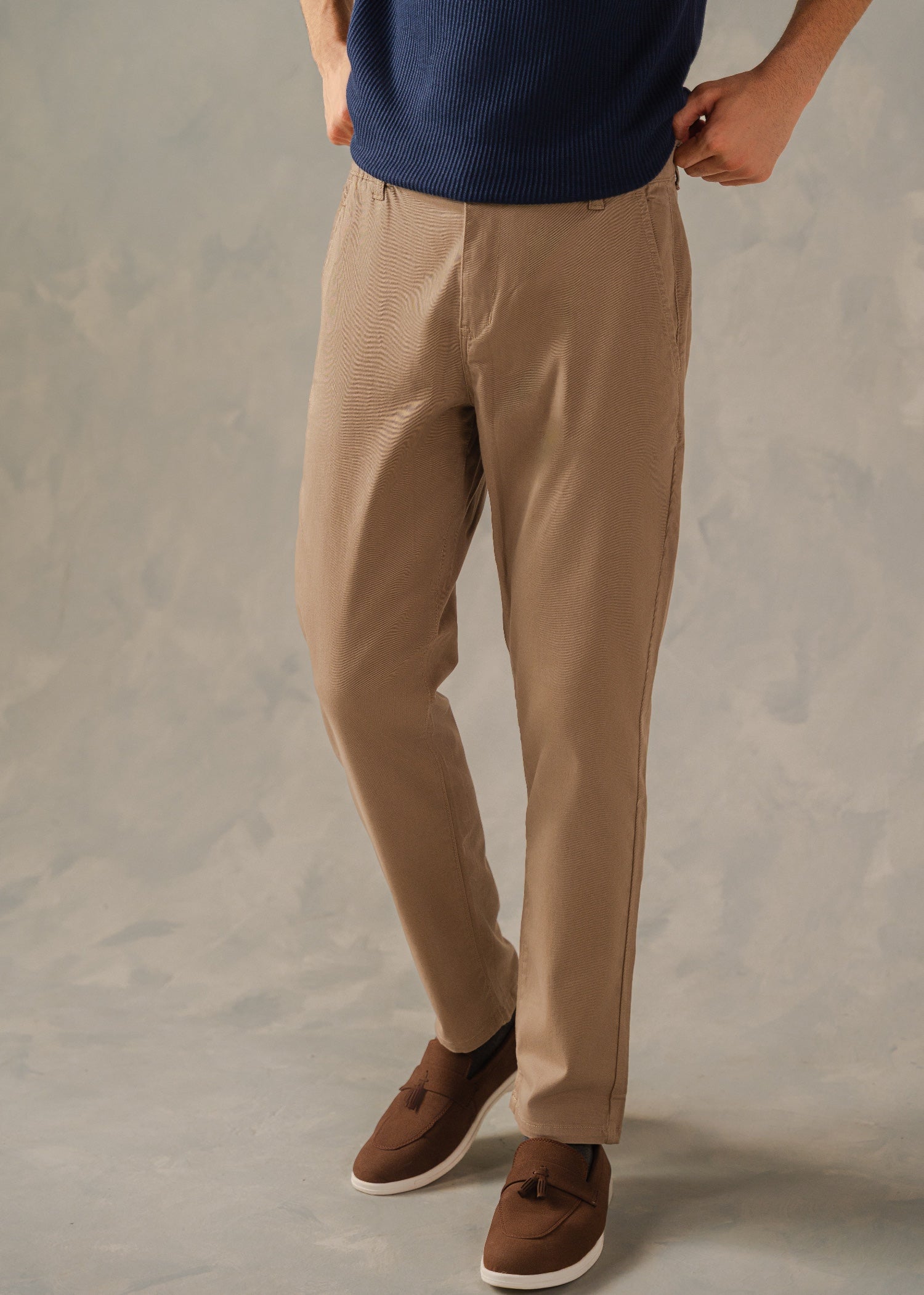 cotton Pants in Khaki brown