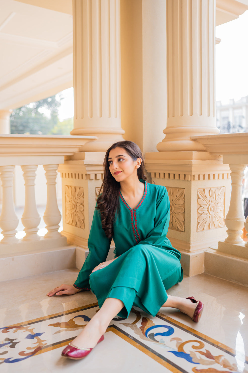 marina Kurta Set in Green