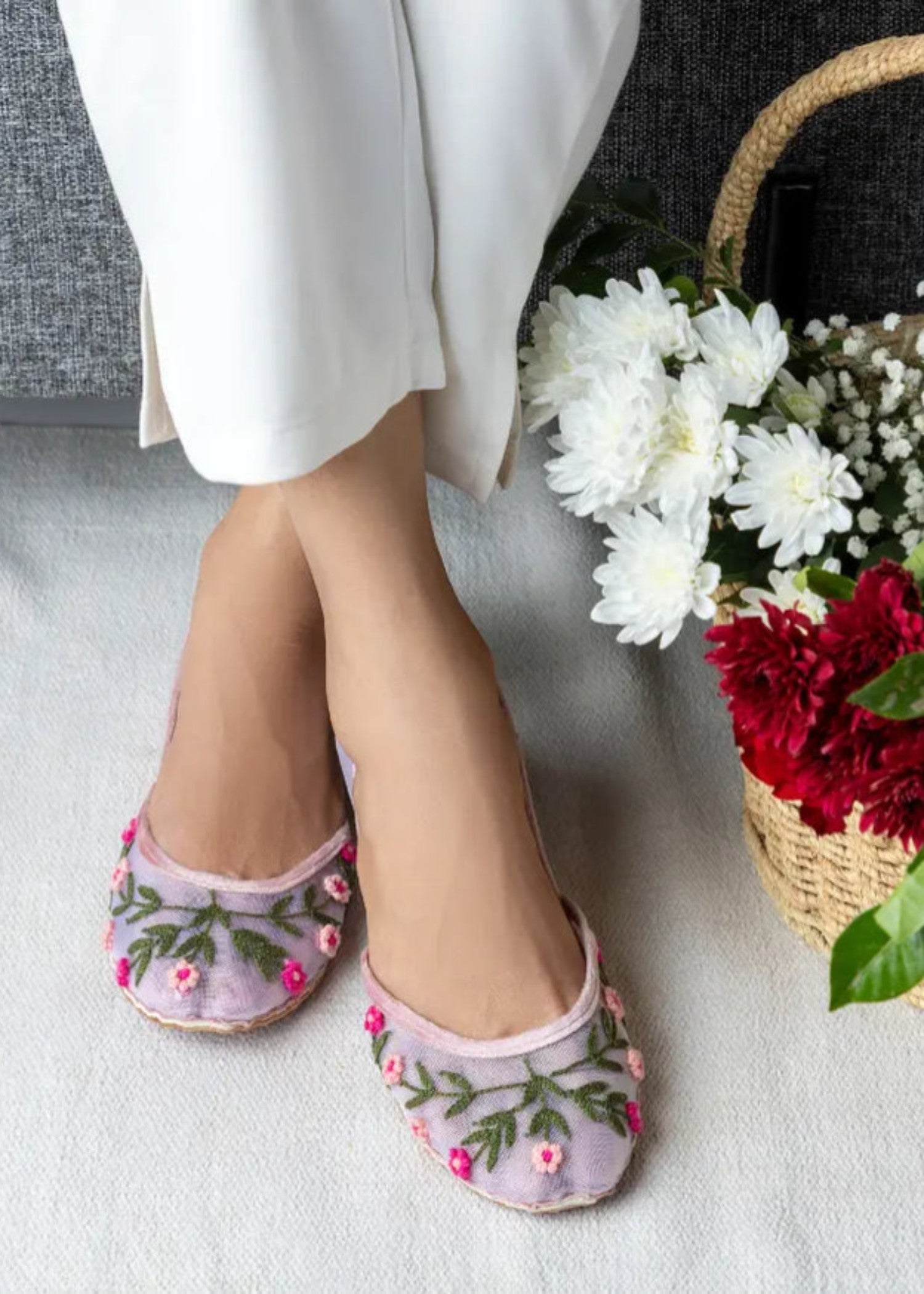 Khussa in Pink by - High Quality Women Khussa JJO9311