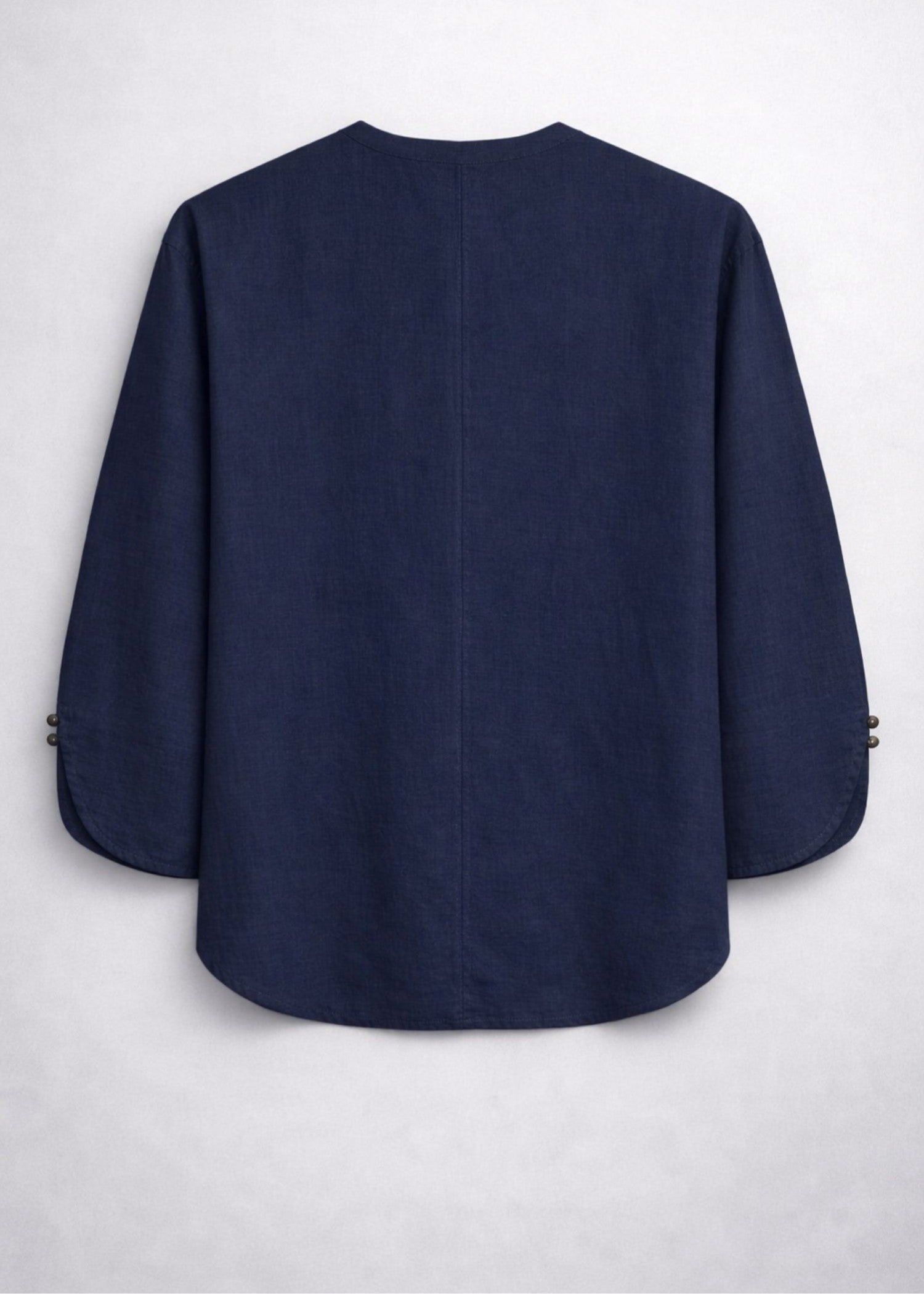 cotton linen Top in Navy blue