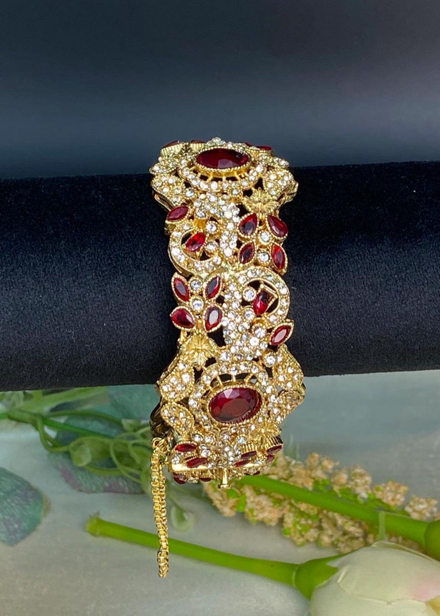 Bangles in Ruby red Color by - Trendy Women Bangles VXW2936