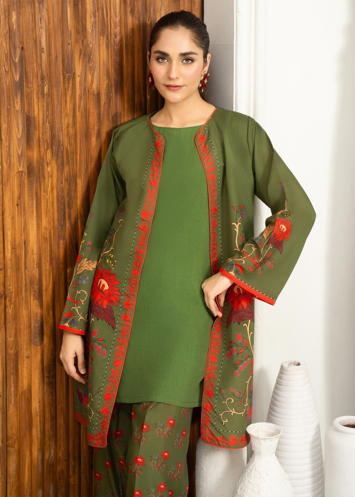 lawn Gown in Green