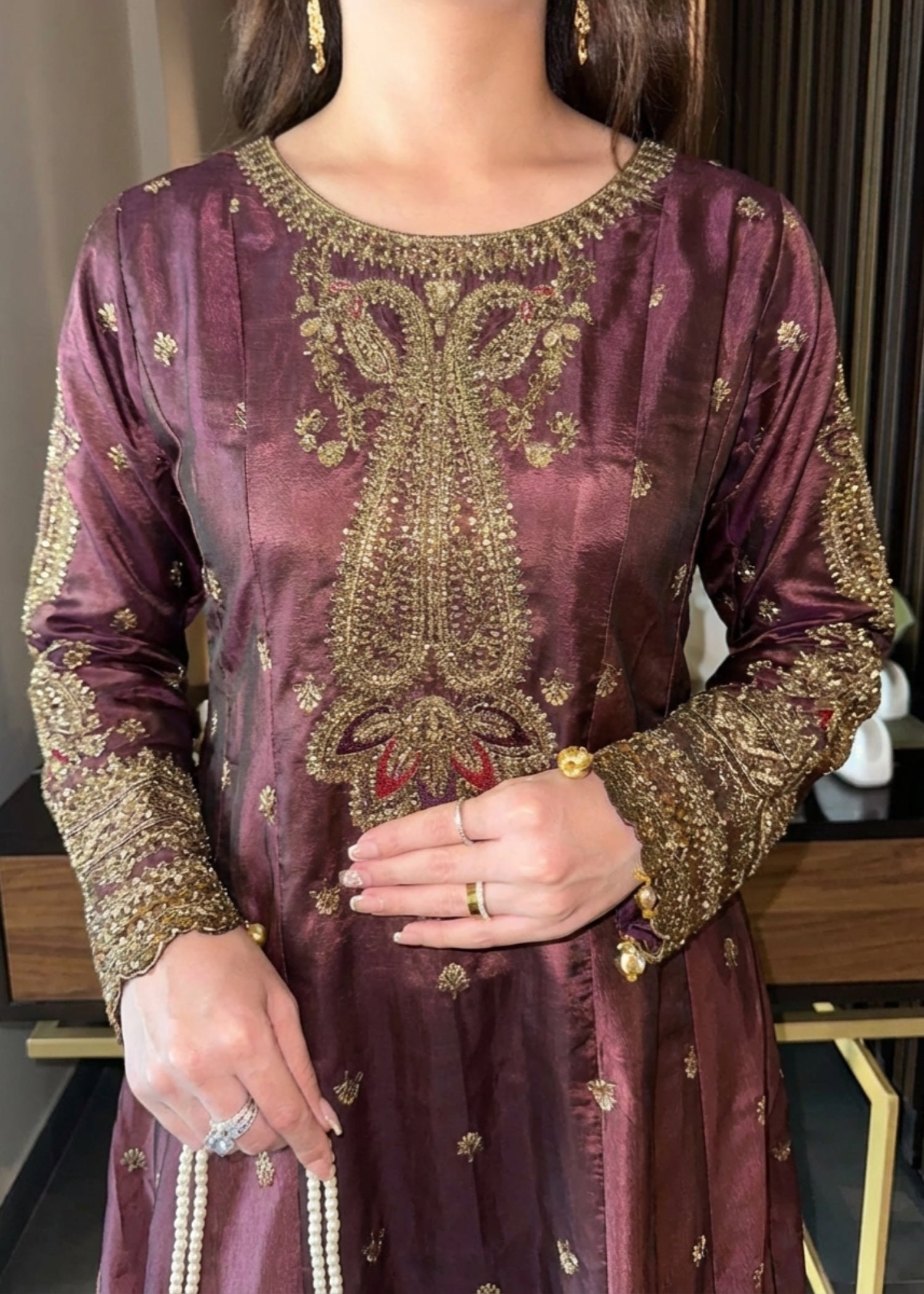 silk Maxi in Grape wine