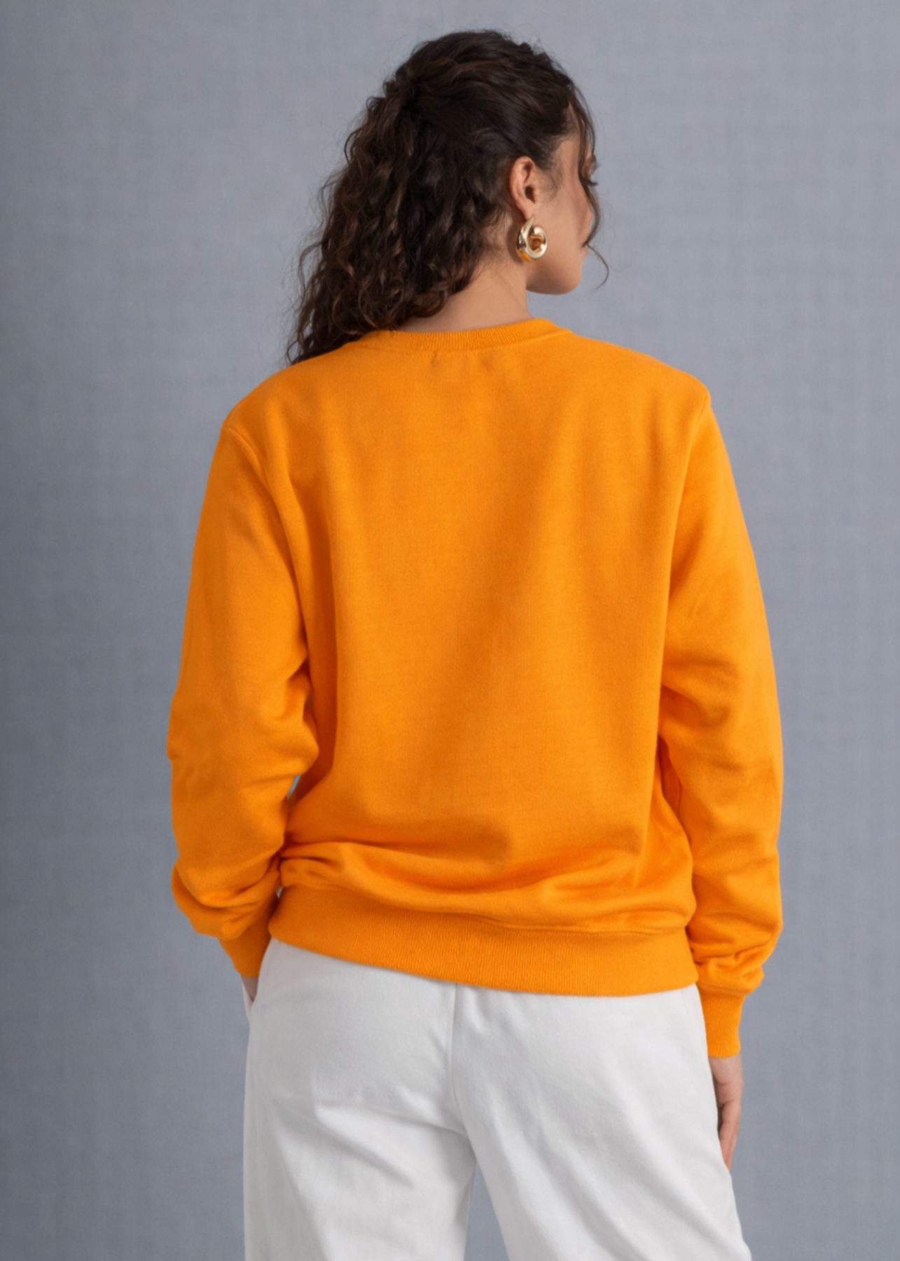 terry Sweatshirt in Orange
