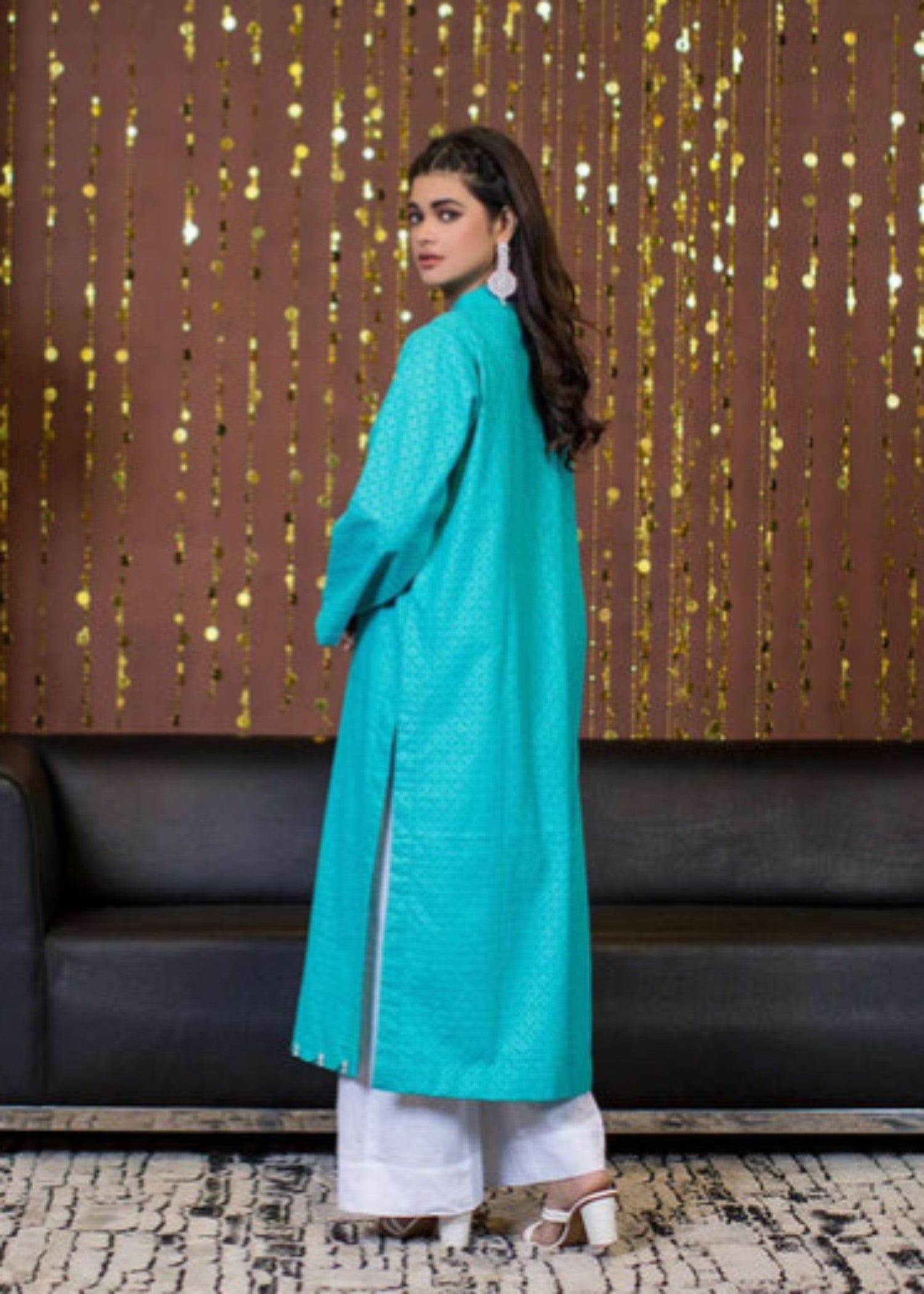 cotton Kurti in Turquoise