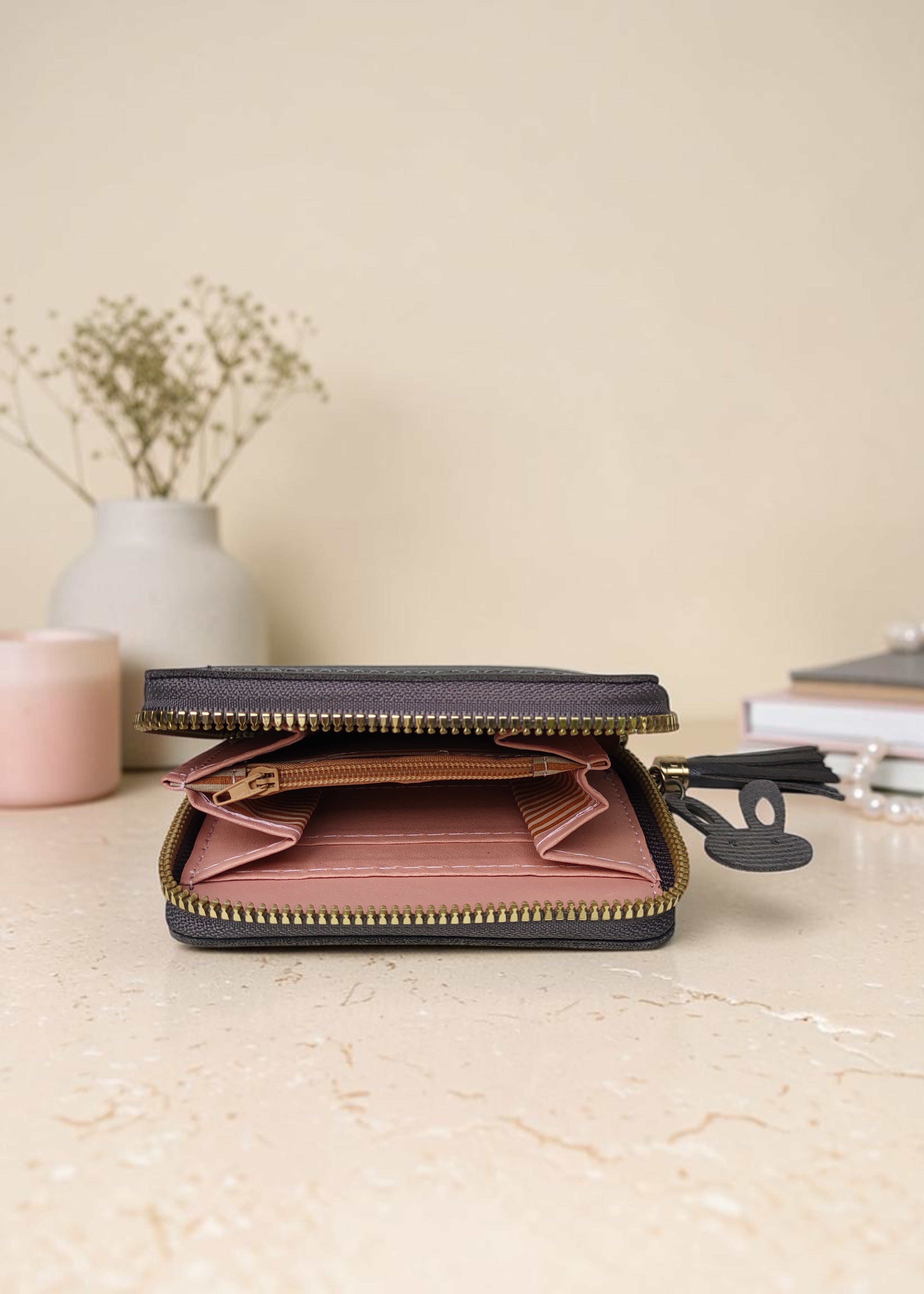 Wallet in Dark grey Color by - Trendy Women Wallet APC6725
