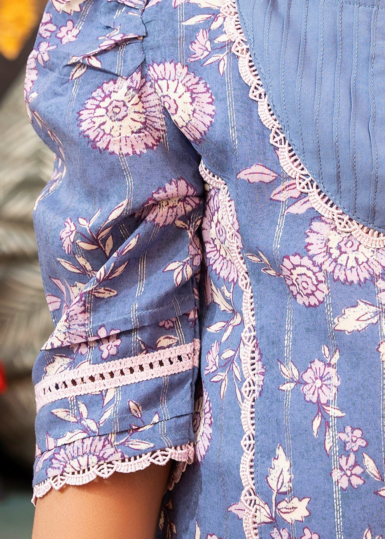 boski Kurta Set in Royal blue