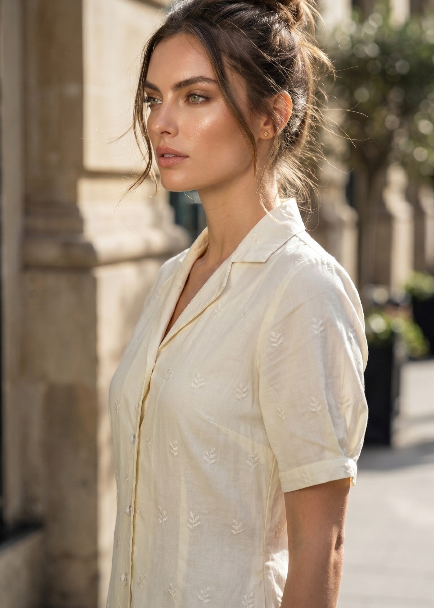 cotton Dress in Off-white