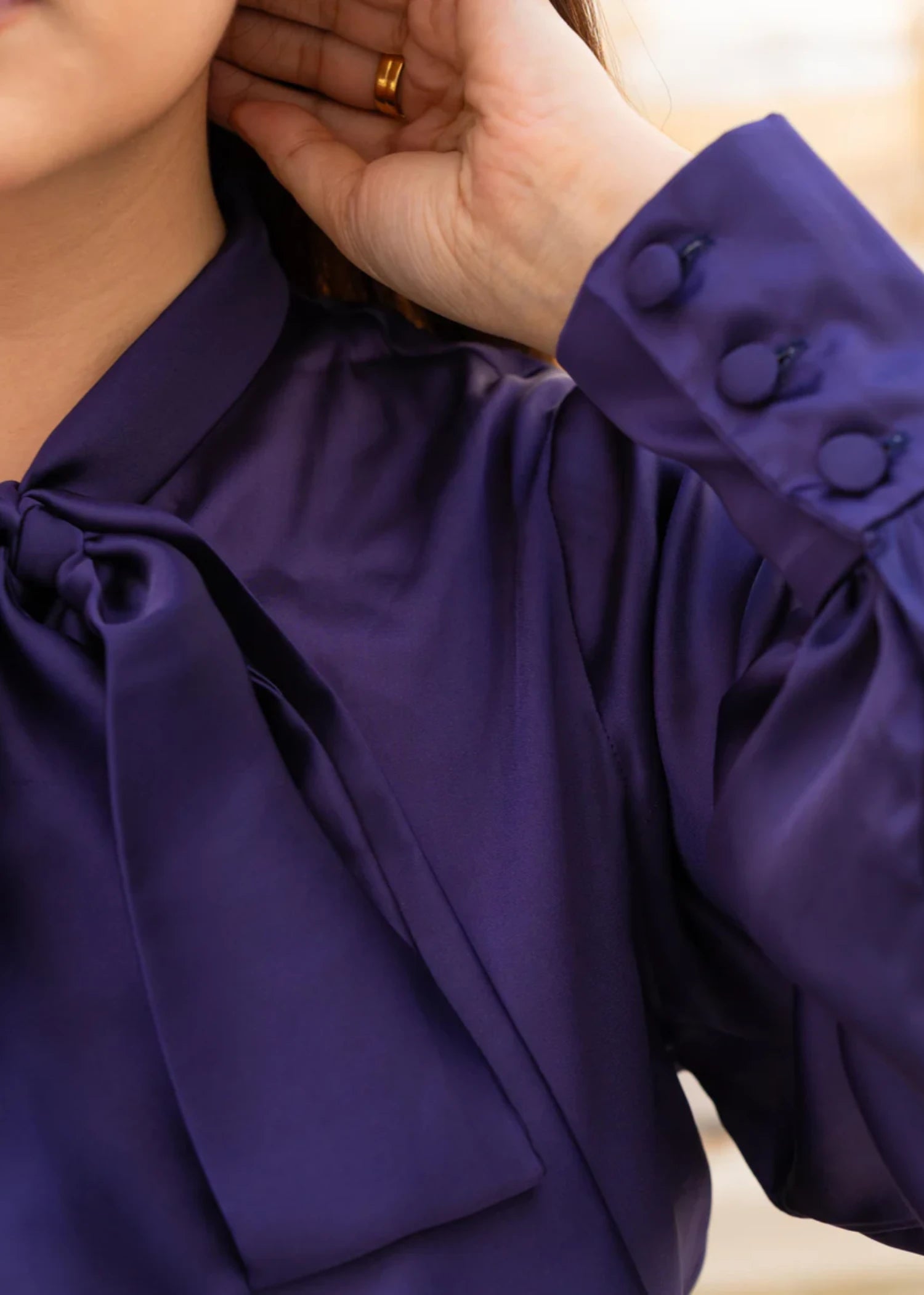 silk Tunic in Navy blue