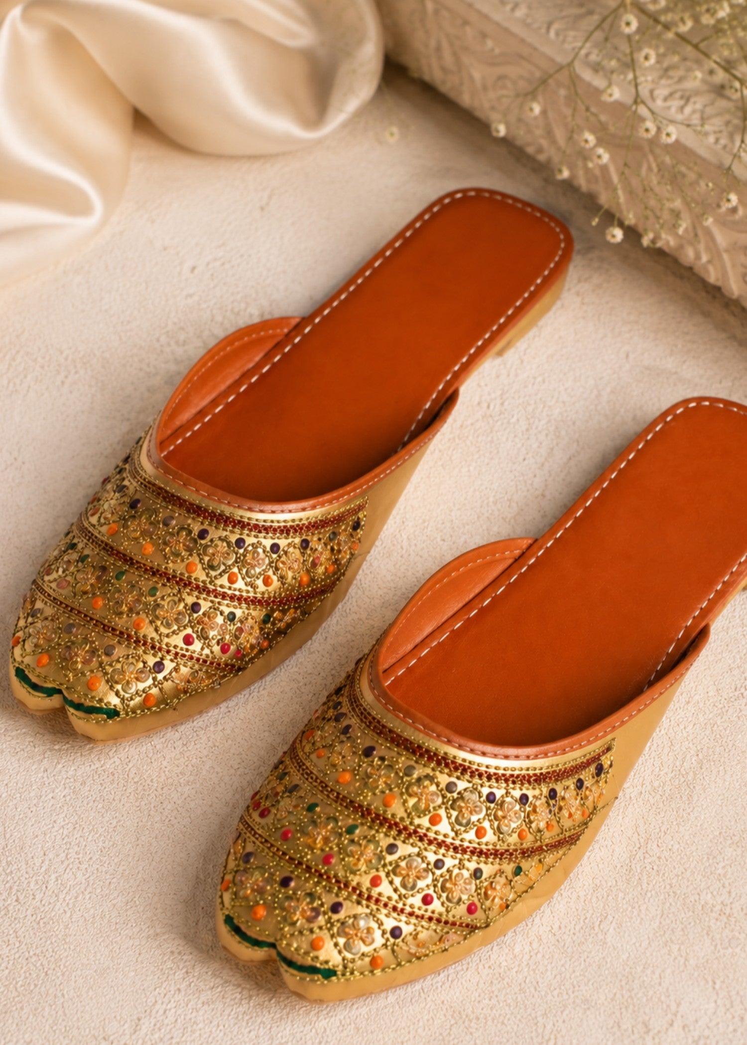 Mules in Goldenrod by - High Quality Women Mules JKQ0454