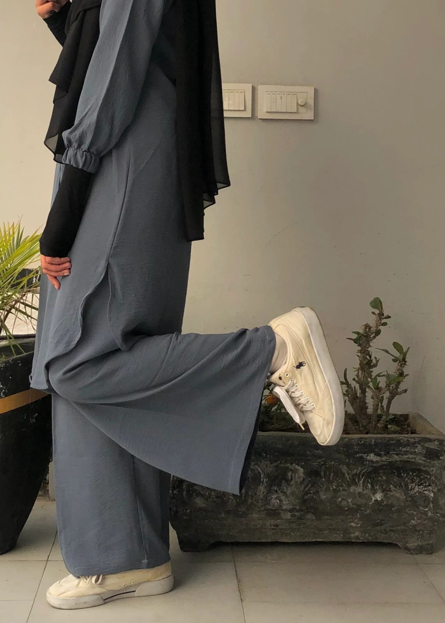 crepe Co Ord Sets in Grey