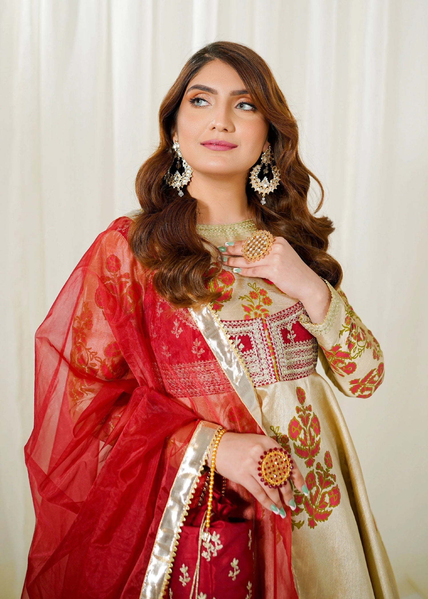 raw silk Lehenga in Beige