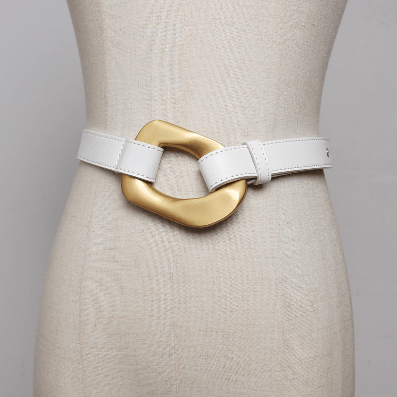 Leather Belt Women'S All-Match Jeans Belt Simple Dress Belt