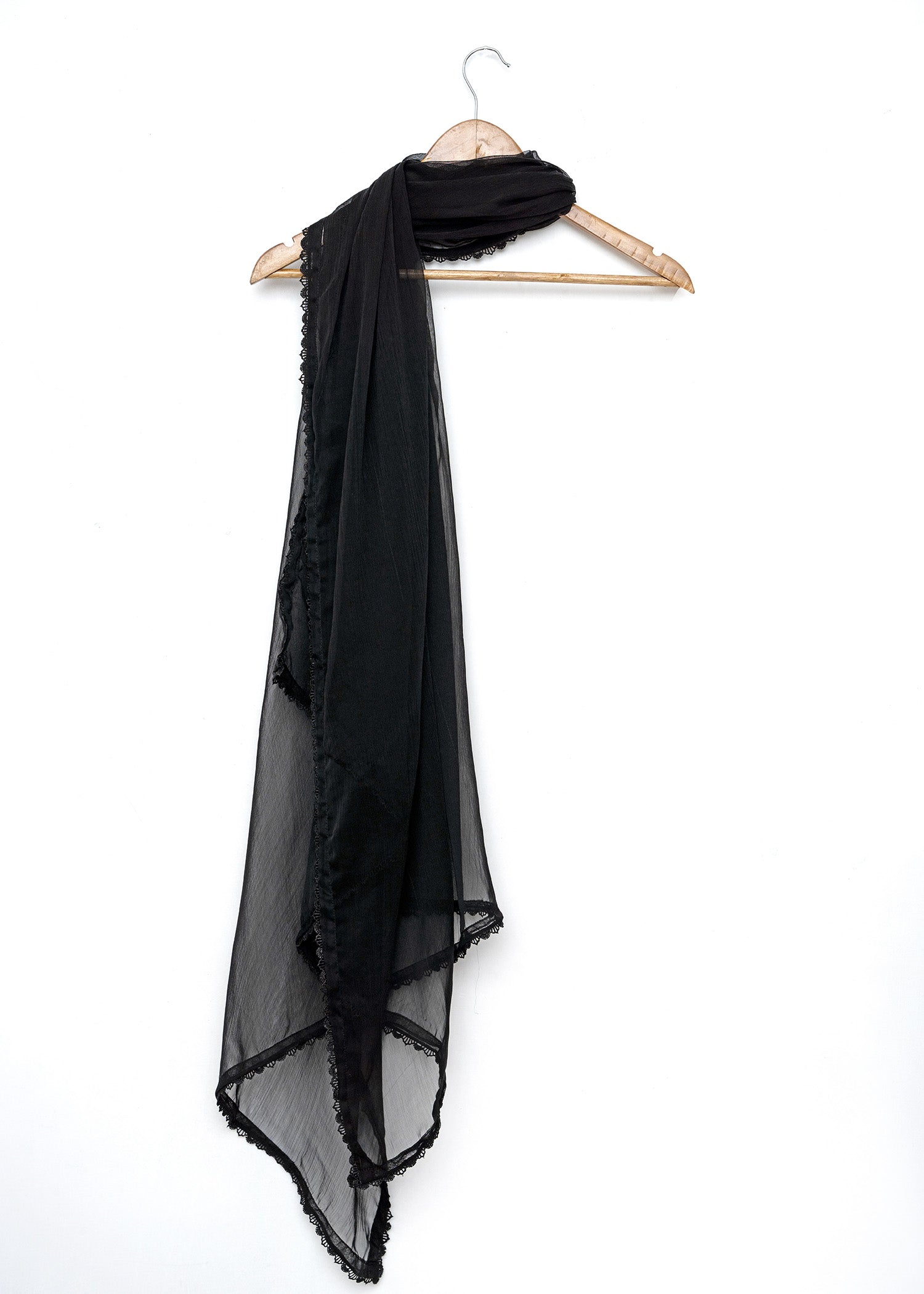 Dupatta in Black Color by - Trendy Women Dupatta BEN6548