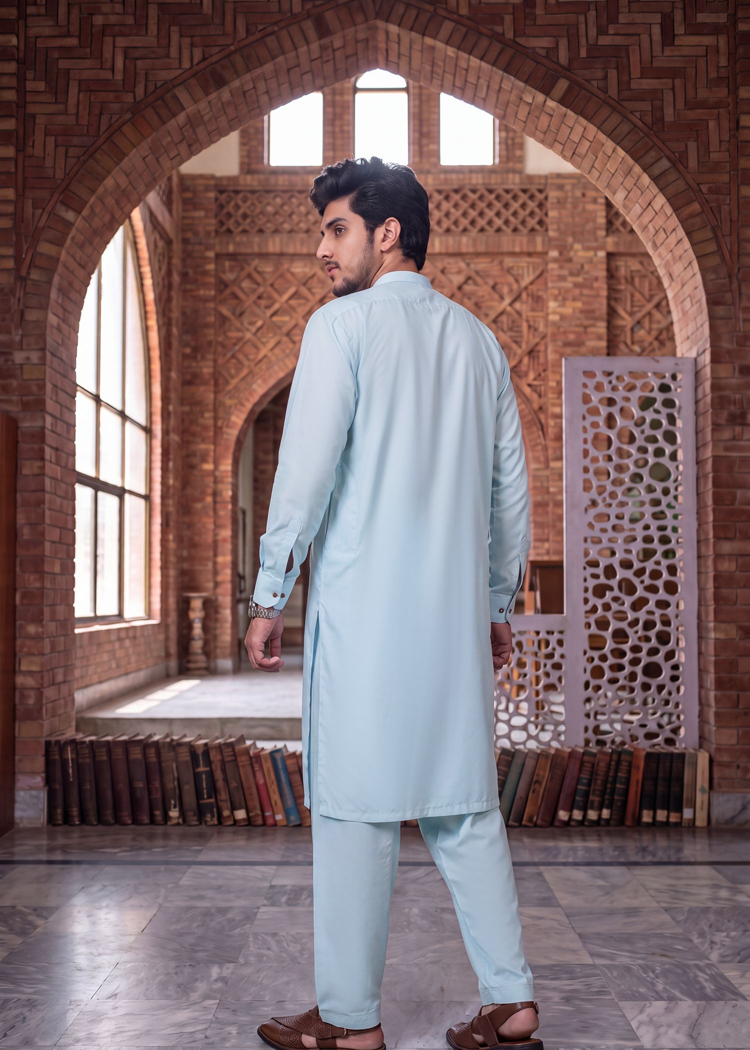 wash & wear Shalwar Kameez in Light blue