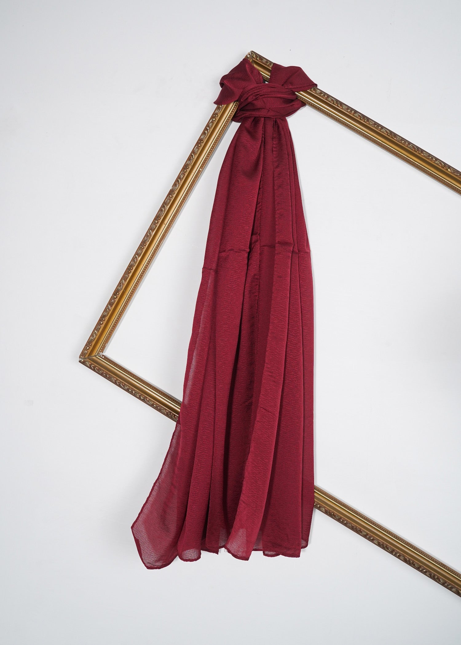 silk Hijab in Maroon