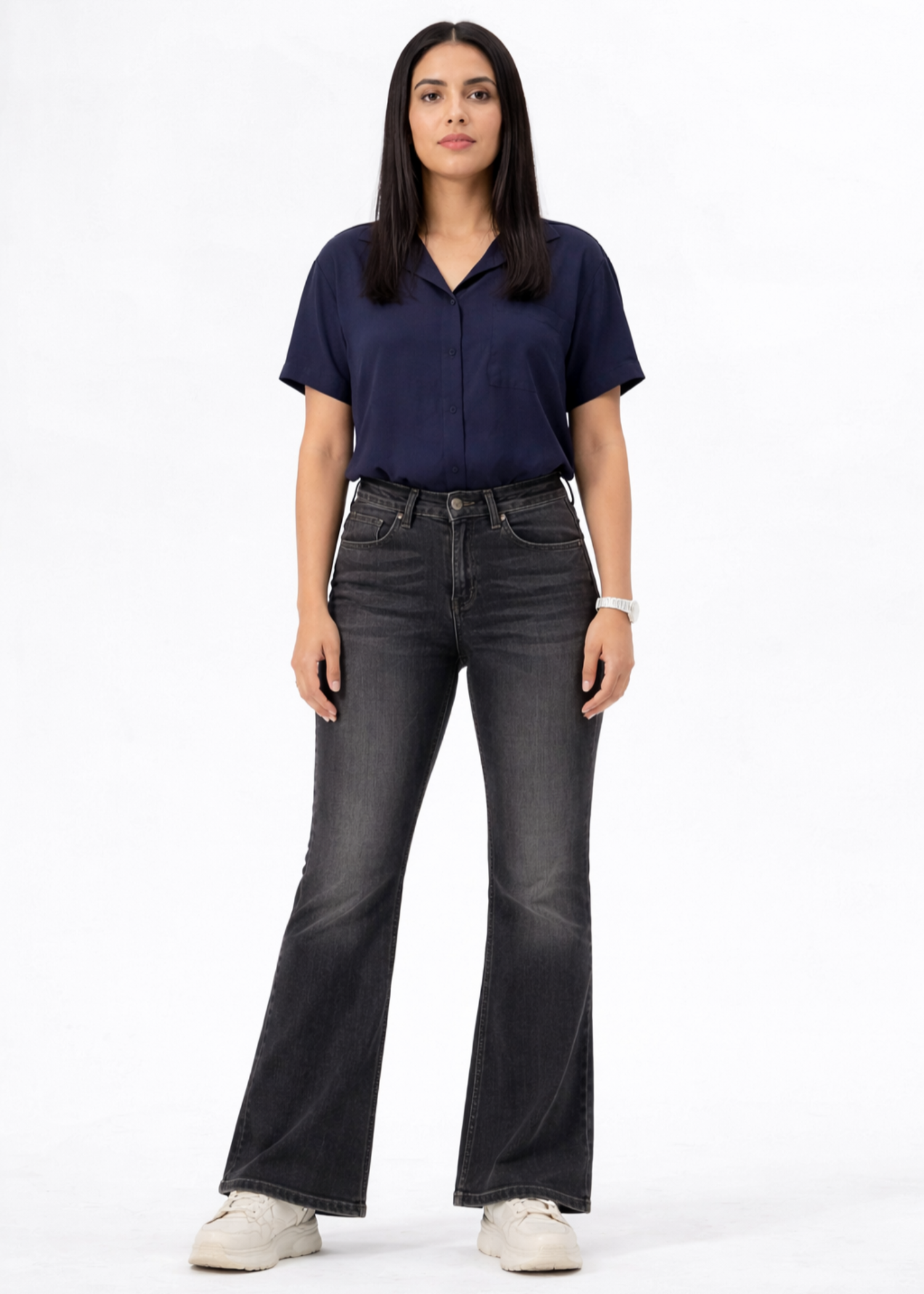 cotton Jeans in Charcoal