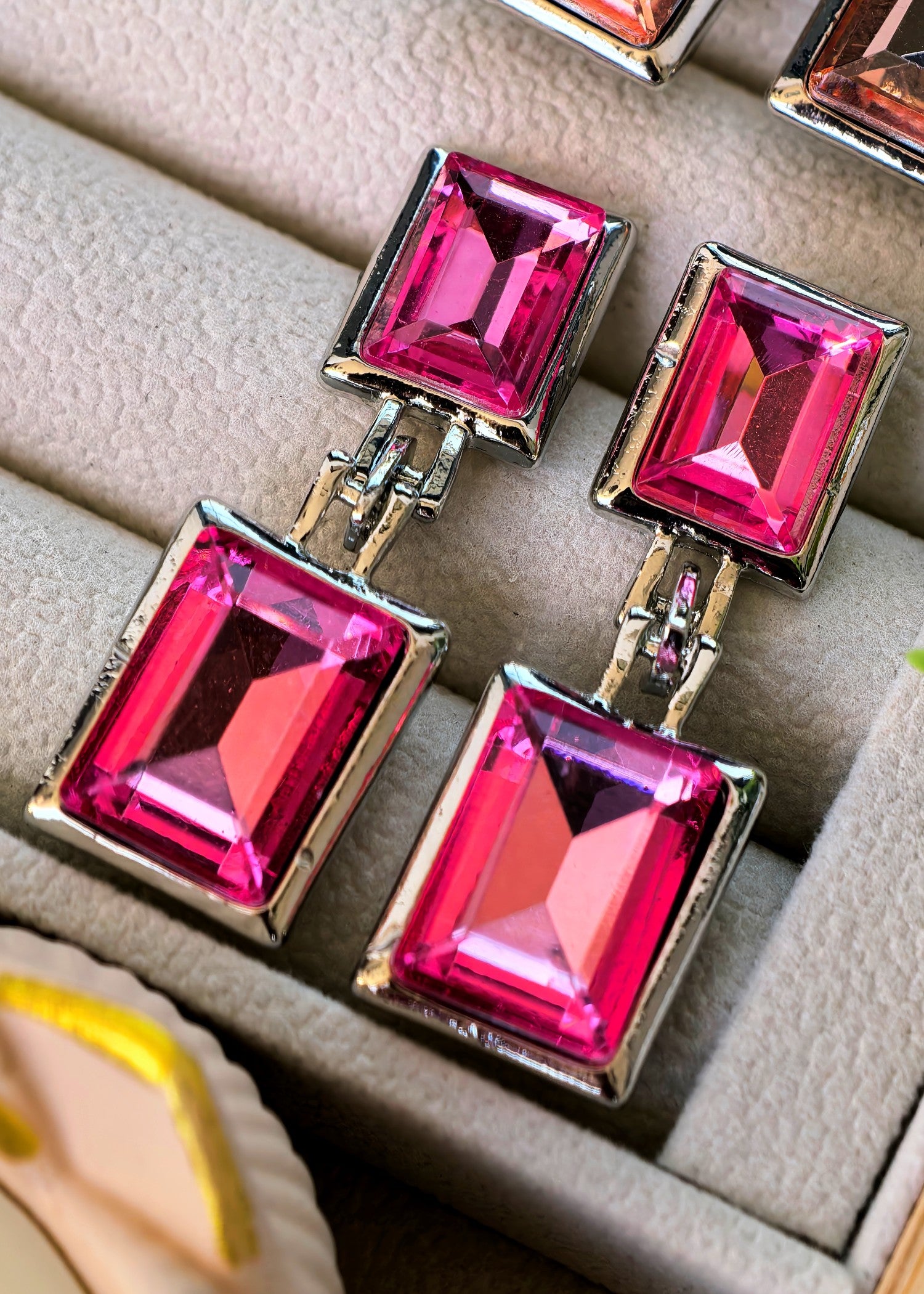 Earrings in Hot pink Color by - Trendy Women Earrings TPF1556