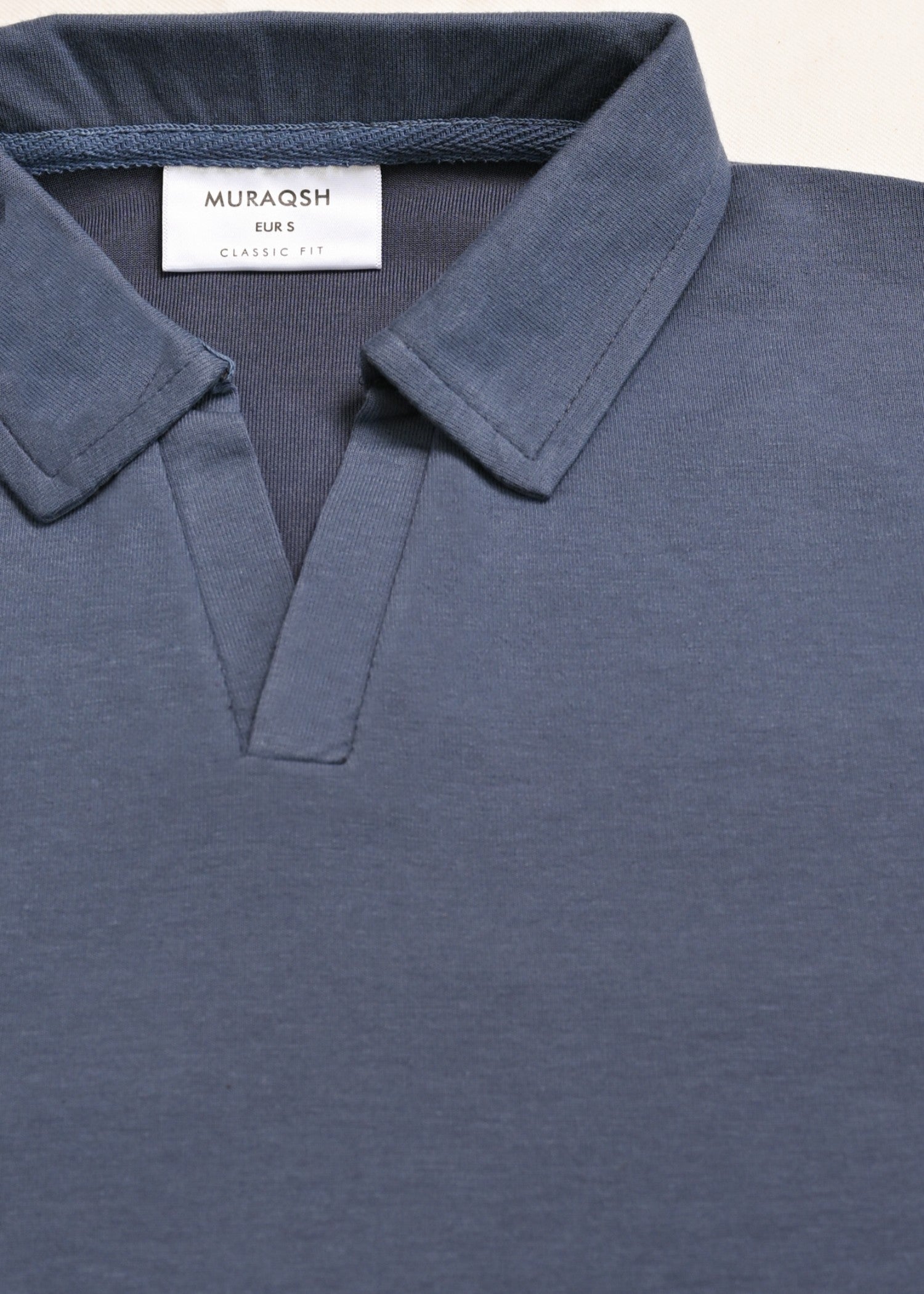 interlock knit Polo Shirt in Steel blue