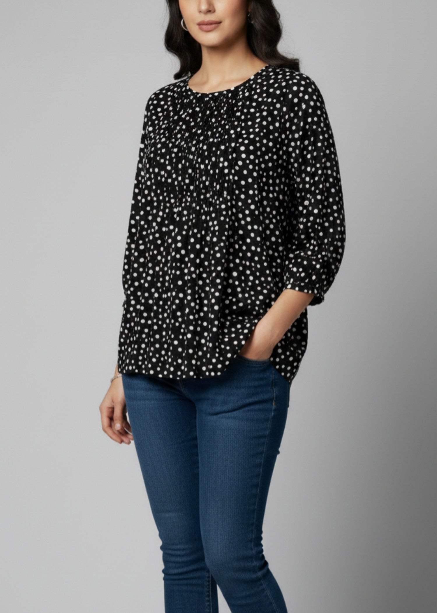 linen Tunic in Black