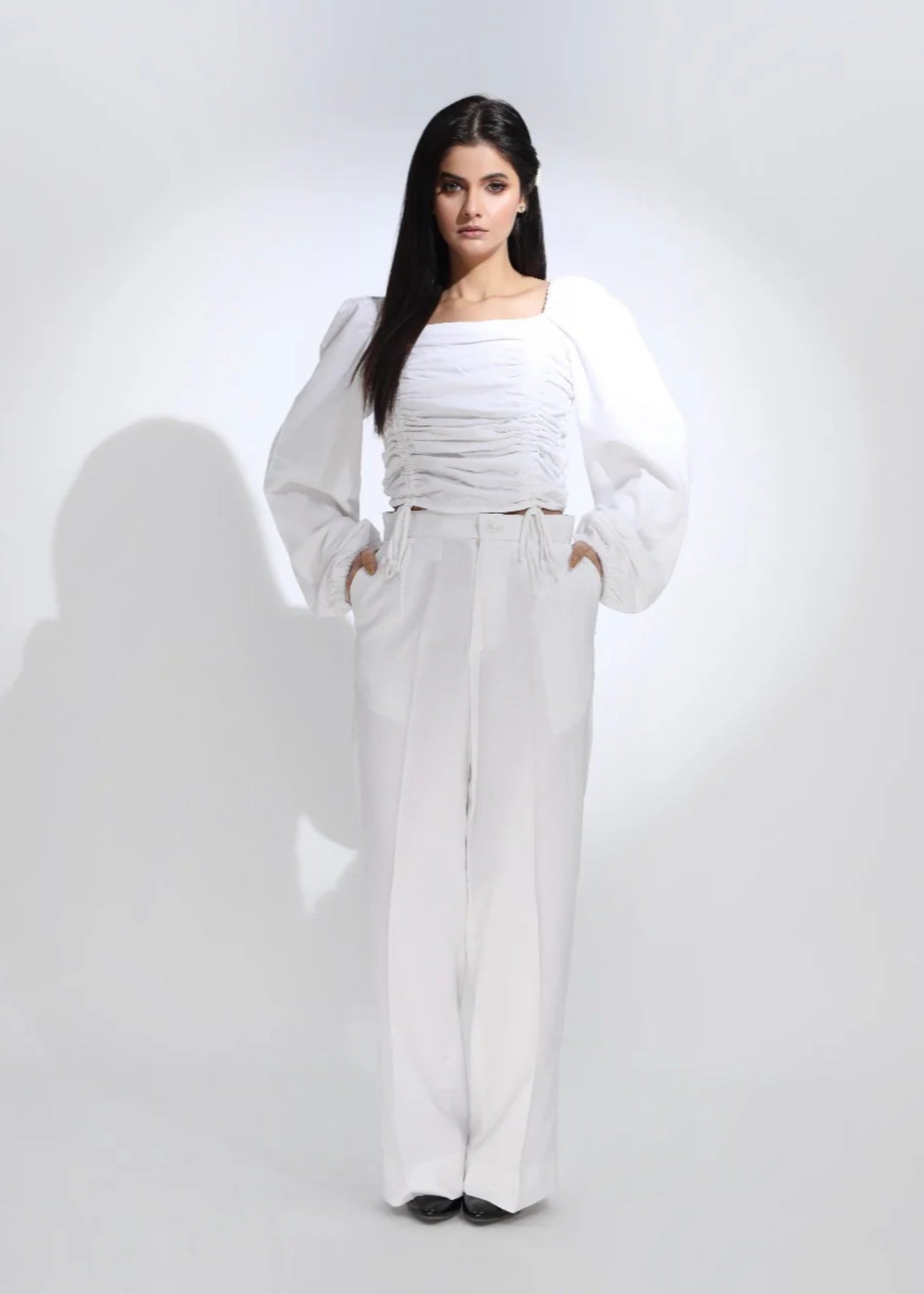 polycotton Pants in White
