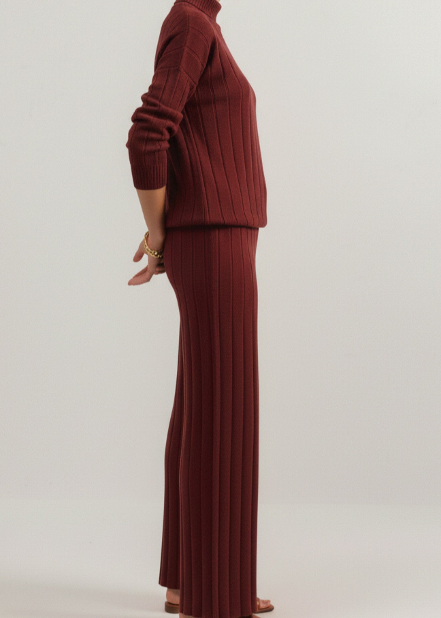cotton Turtle Neck in Maroon