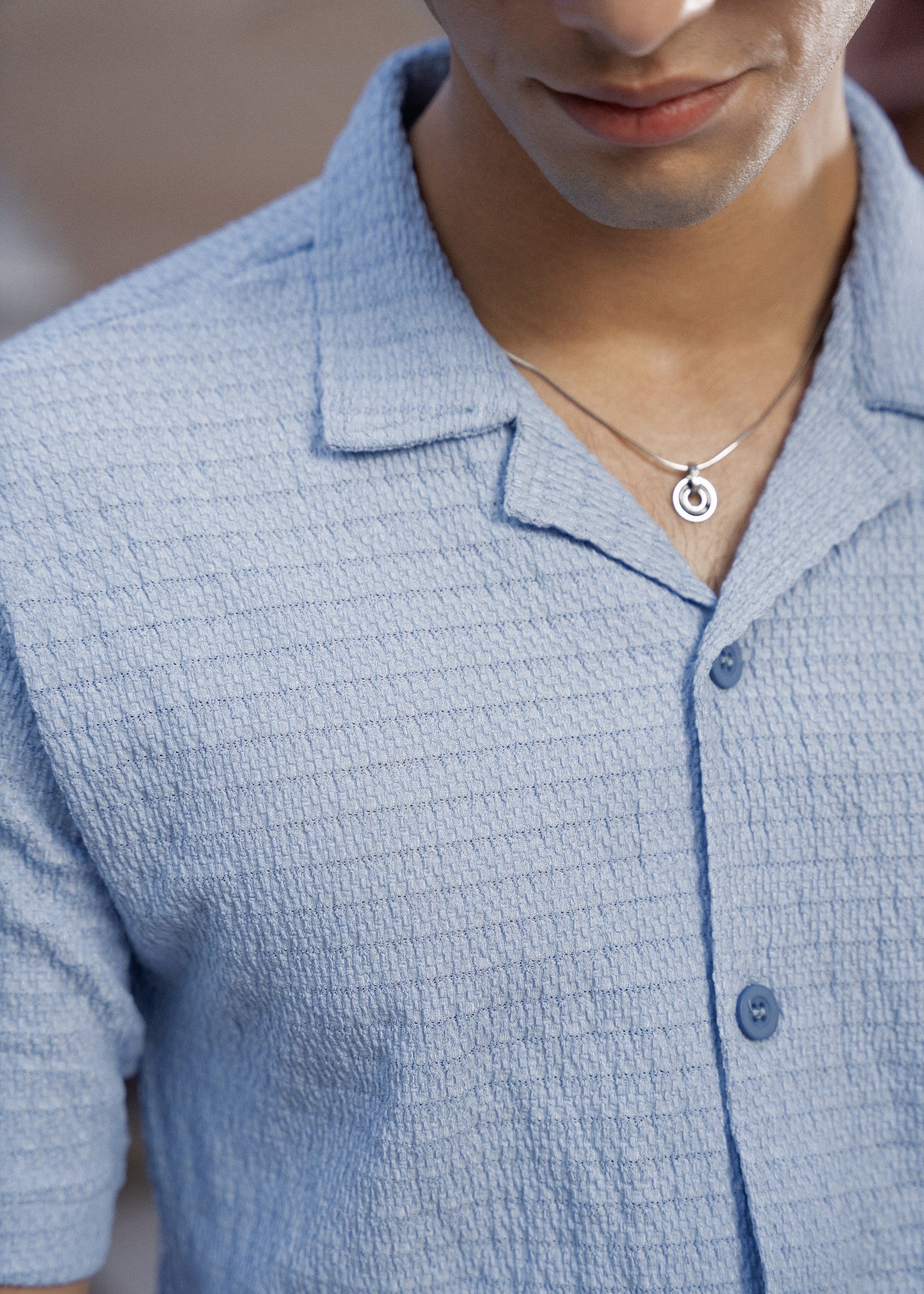 cotton Casual Shirt in Sky blue, arctic blue