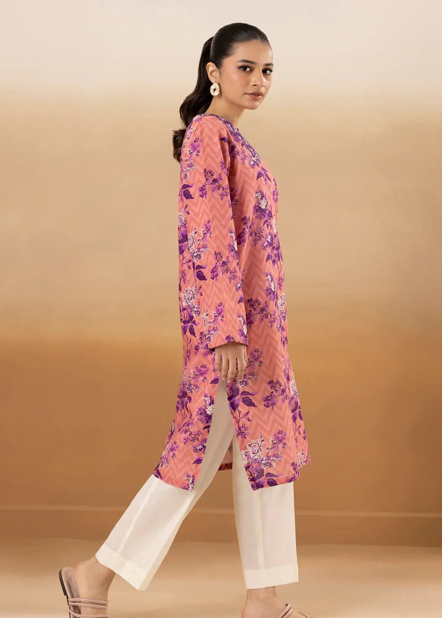 khaddar Kurti in Pink