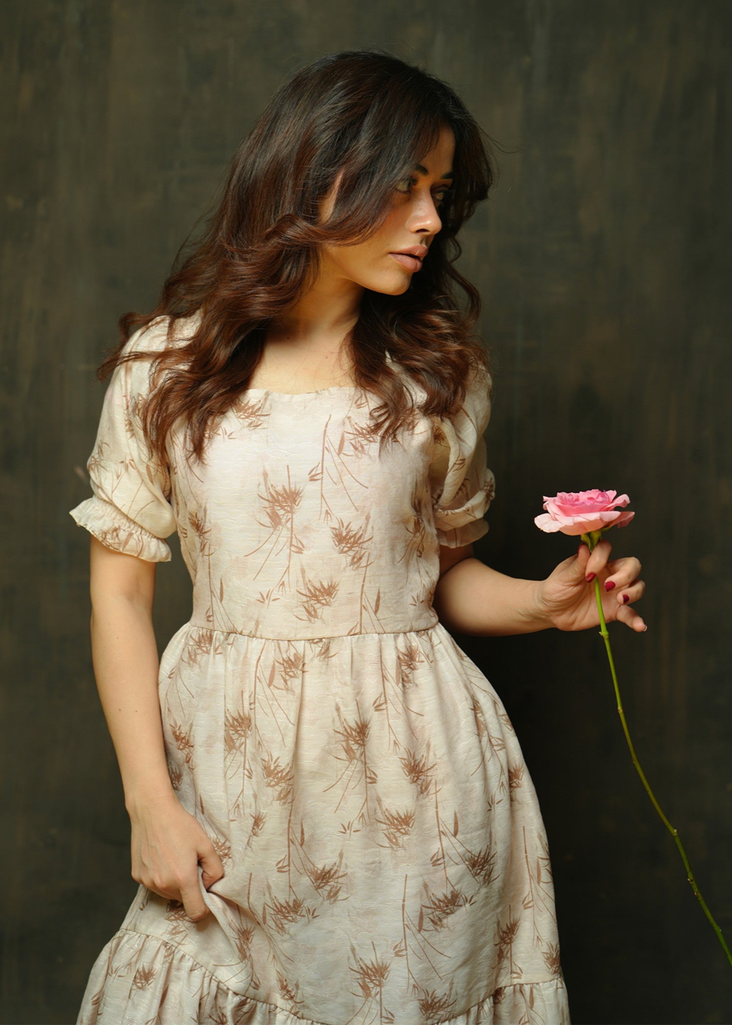 polyester Maxi in Beige