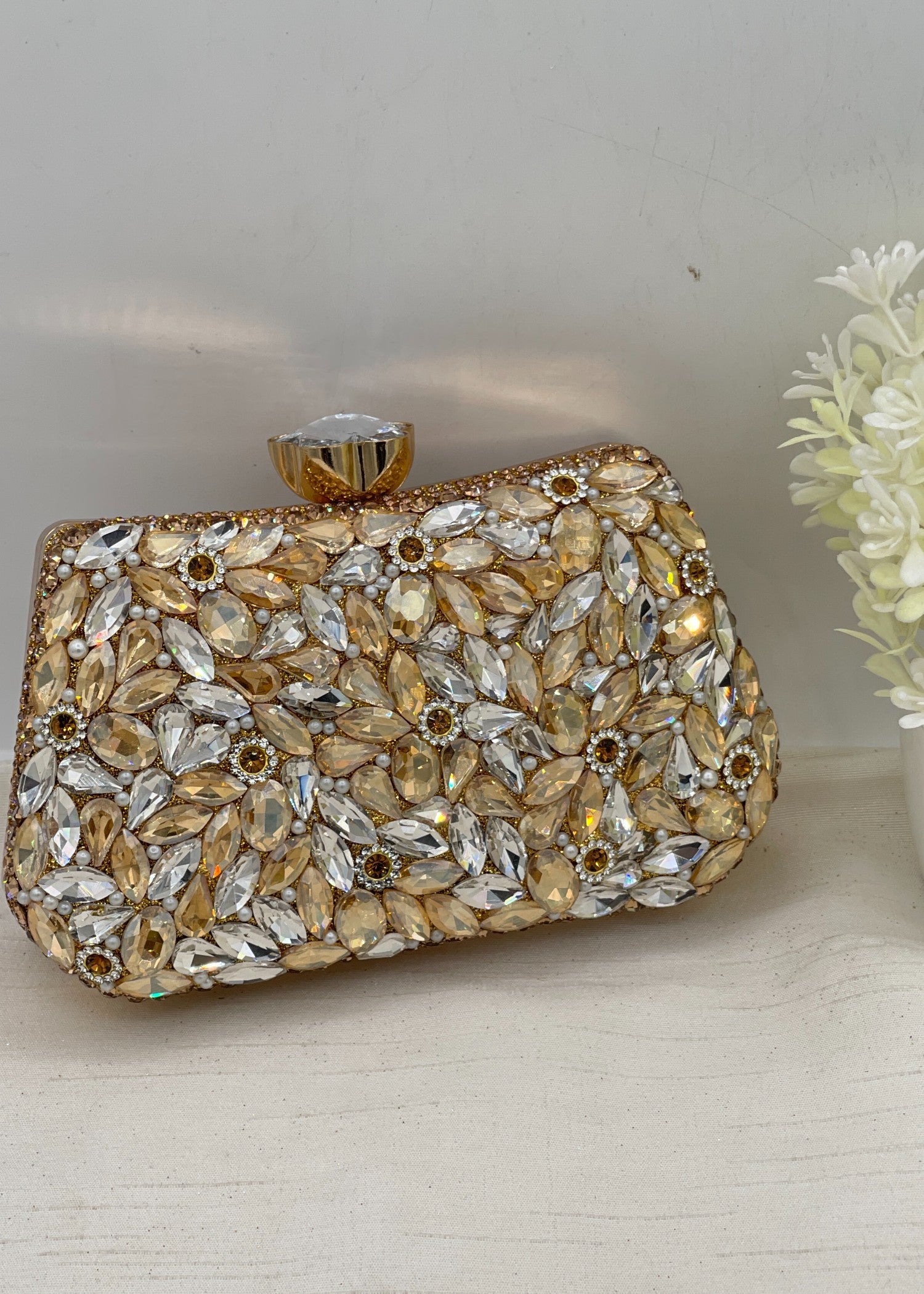 Clutch in Champagne Color by - Trendy Women Clutch NPU3787