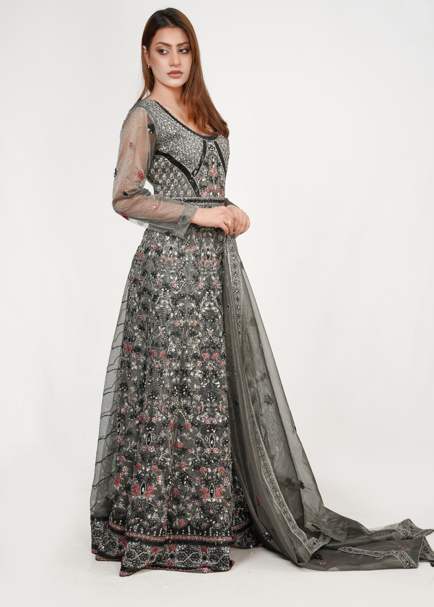 net Unstitched in Ash grey, grey